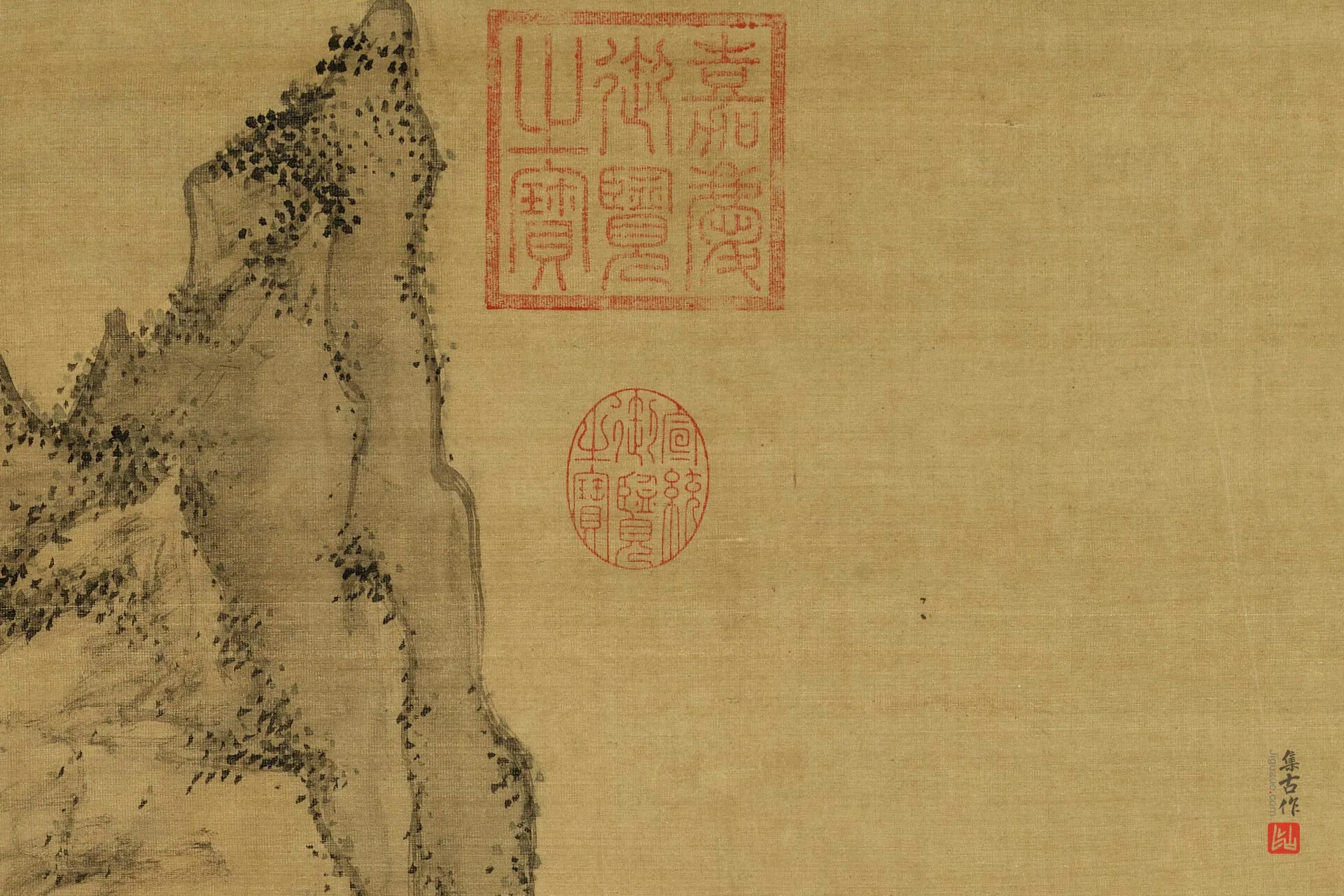 周臣《画闲看儿童捉柳花句意图》局部 (5)