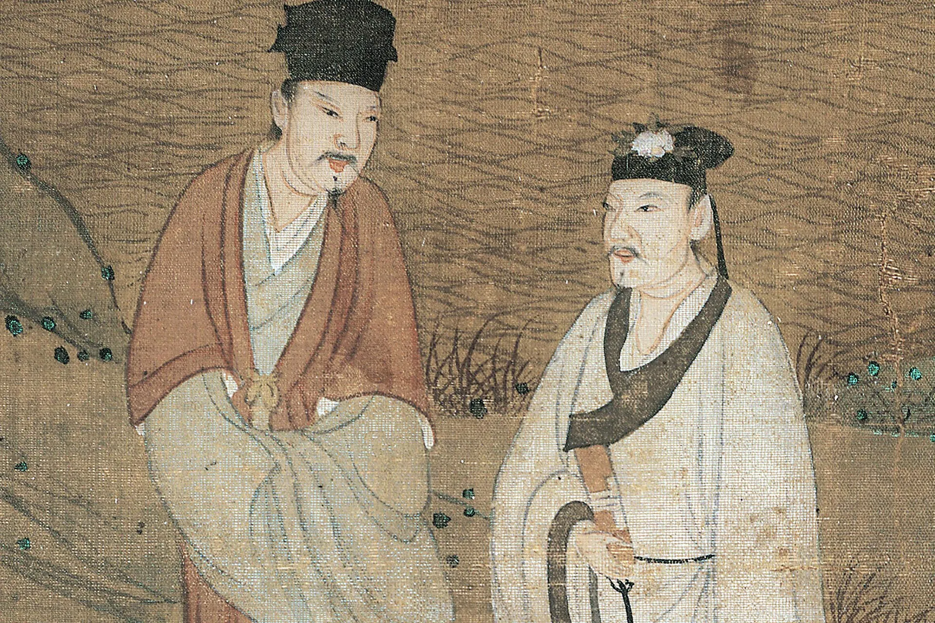 周臣山水人物画《香山九老图》高清大图局部 (1)