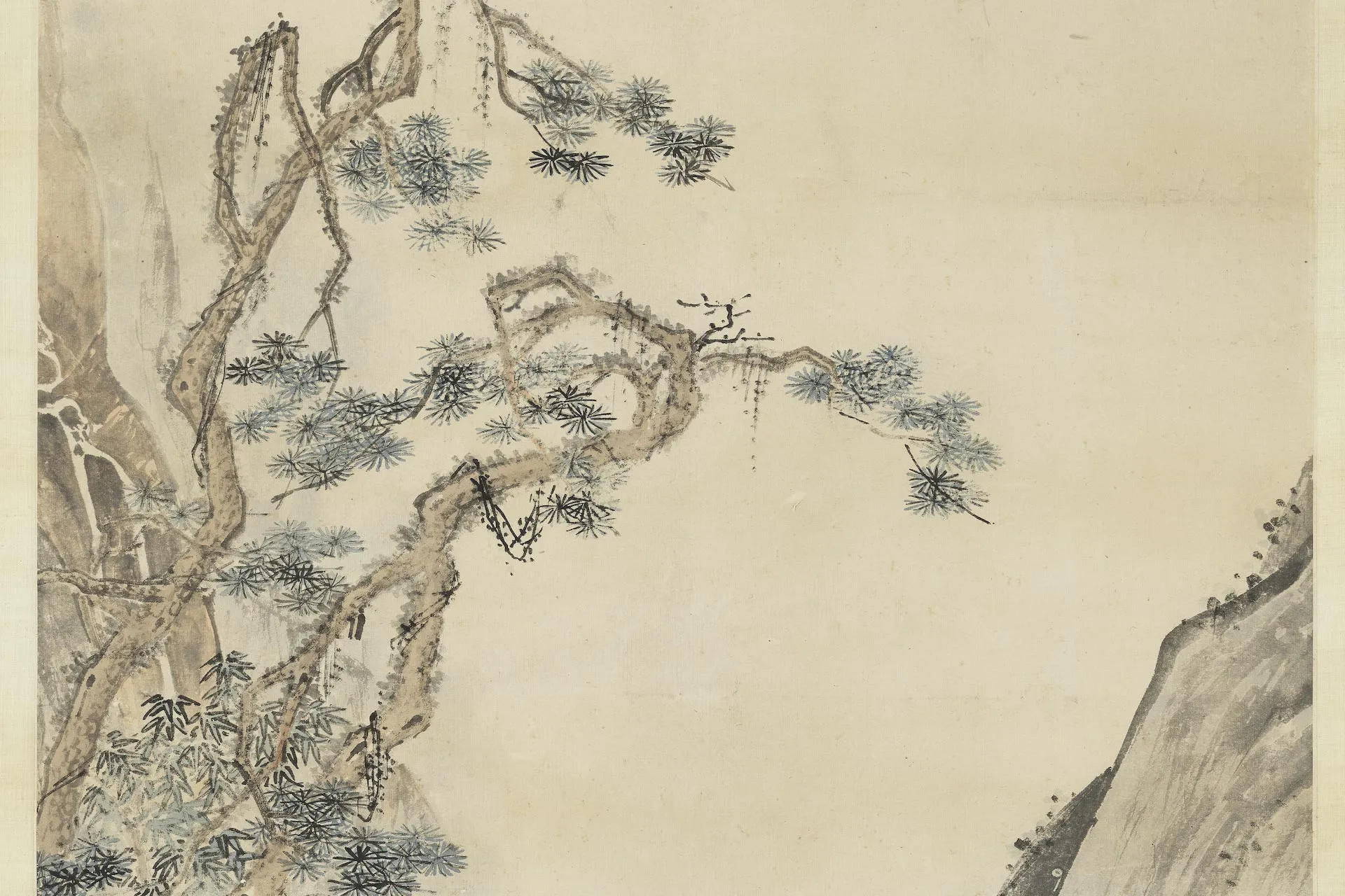 周臣山水画《松泉诗思图》局部 (2)