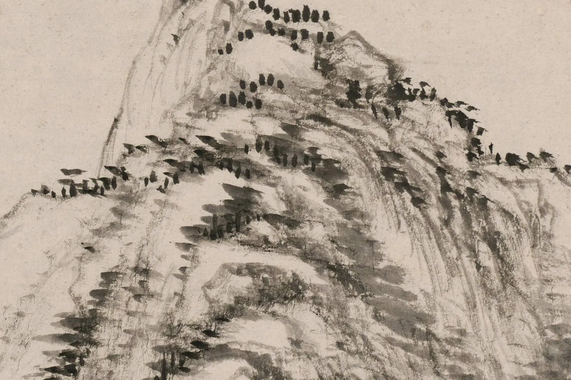 王原祁仿黄公望山水《富春山居图》局部 (5)