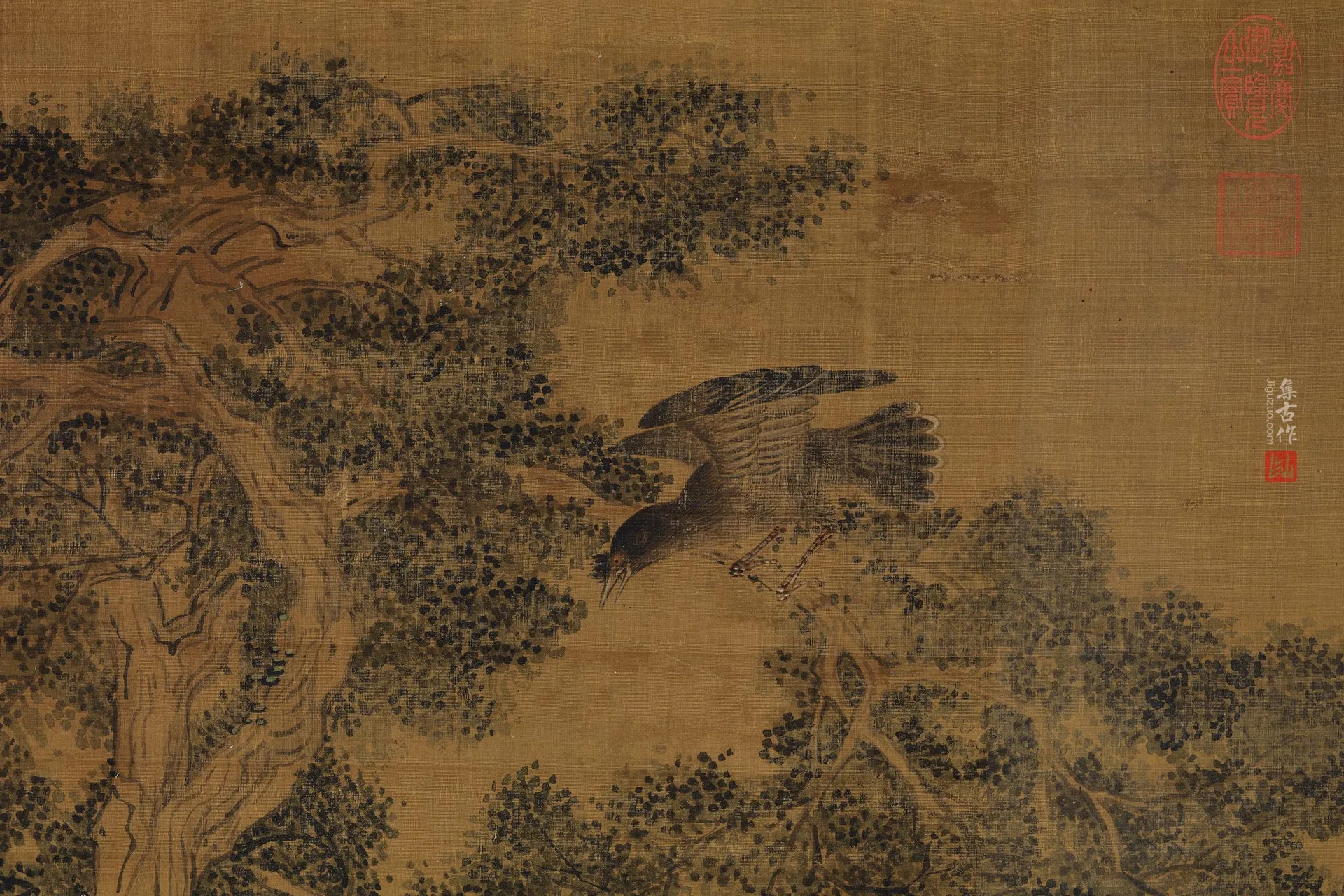 周之冕《画衢歌介寿图》局部 (5)