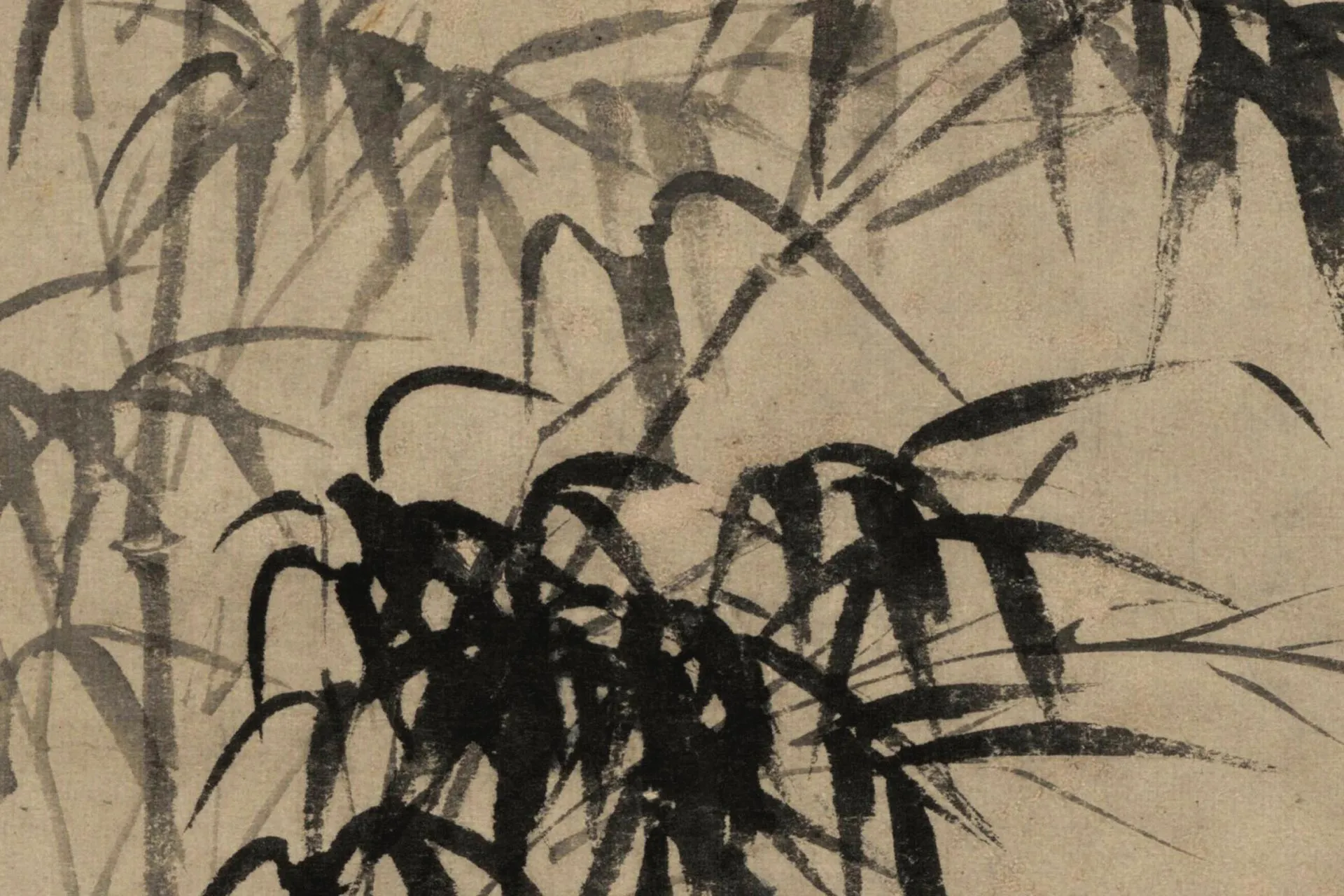 王绂《墨竹图》局部 (3)