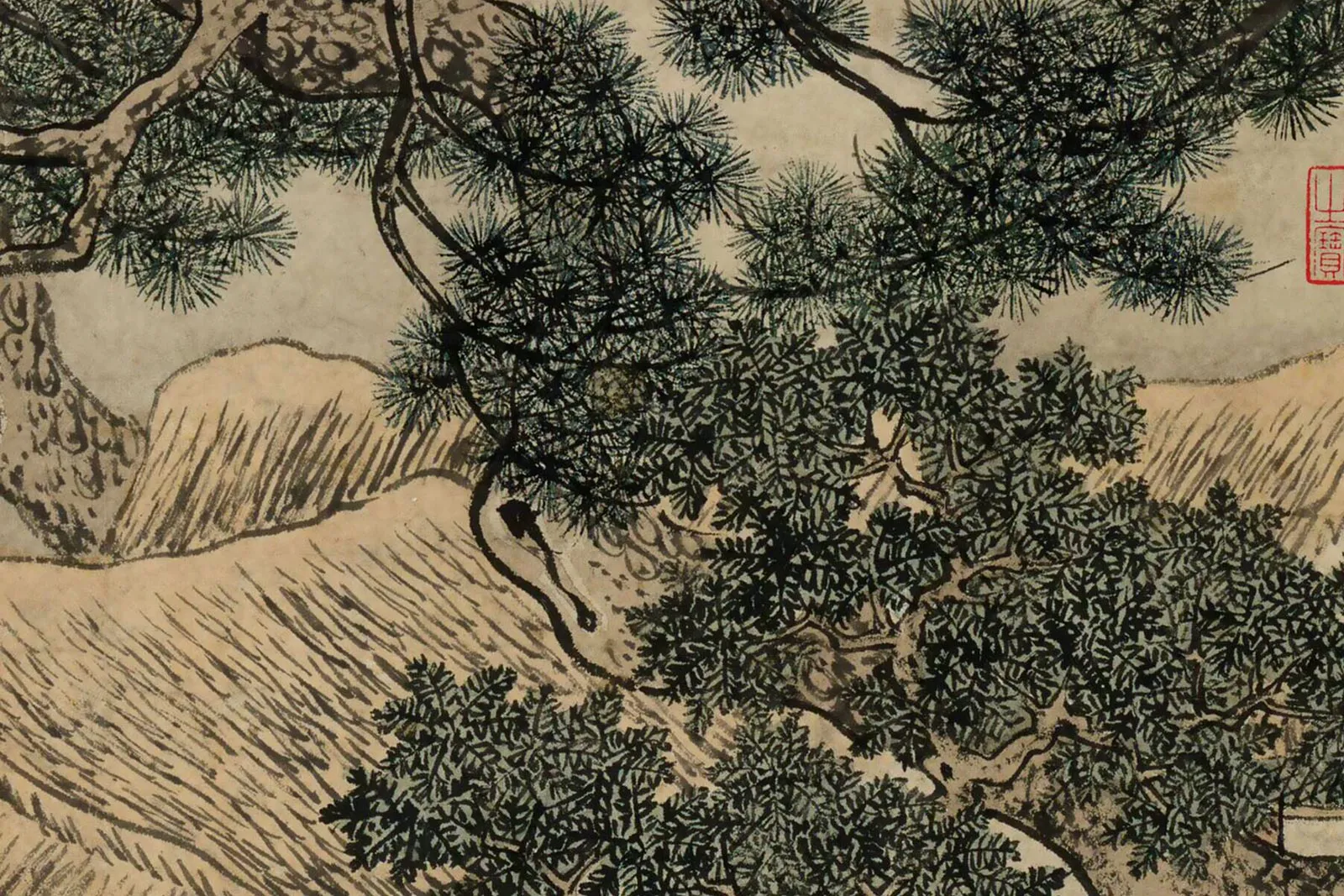 周臣《春泉小隐图》局部 (3)