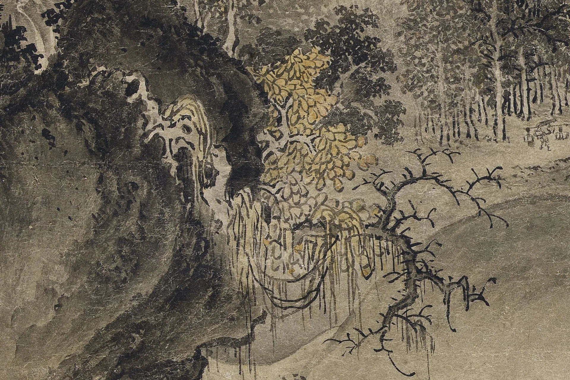 宋徽宗《溪山秋色图》高清大图局部 (2)