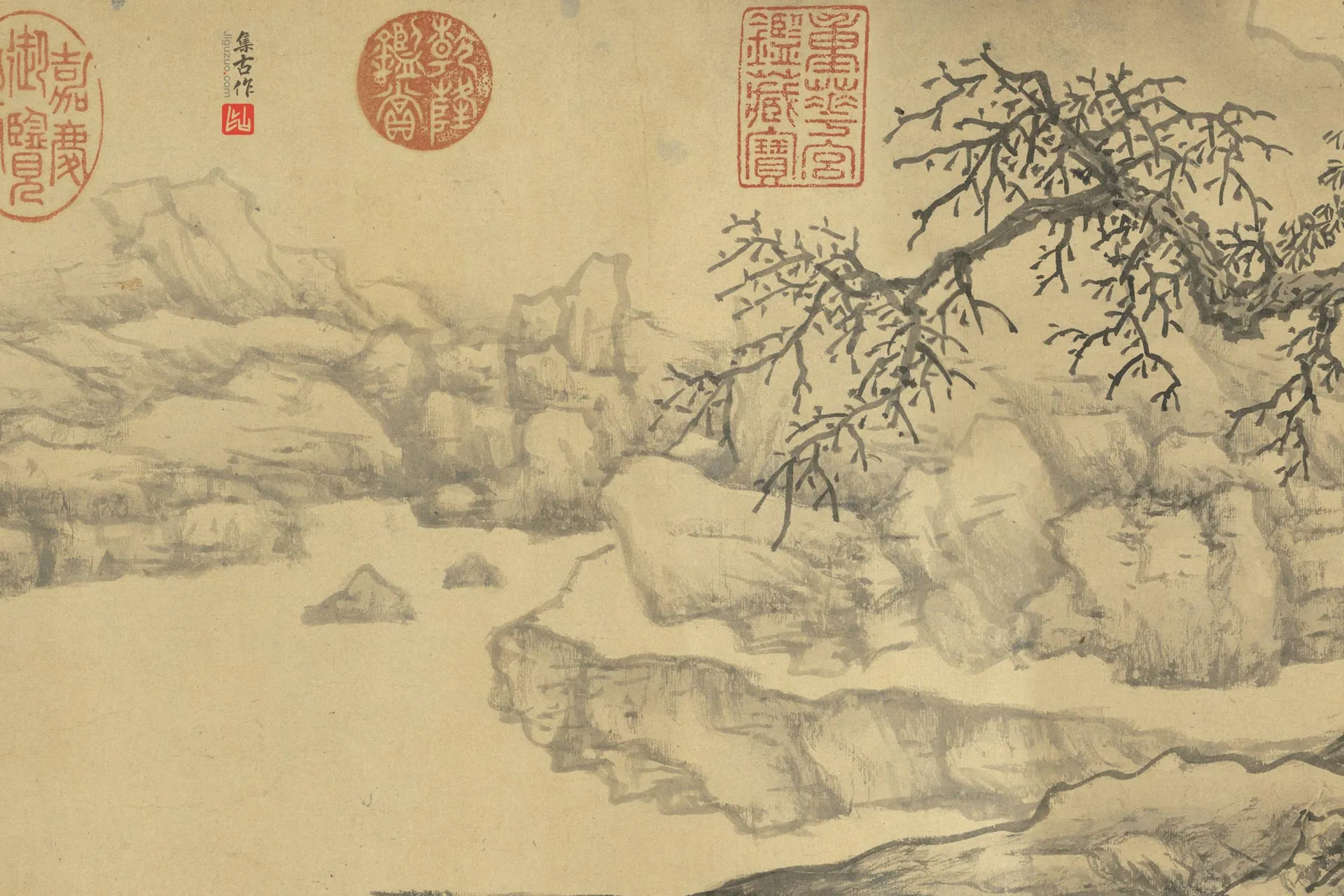 王绂《林泉道古图》局部 (3)