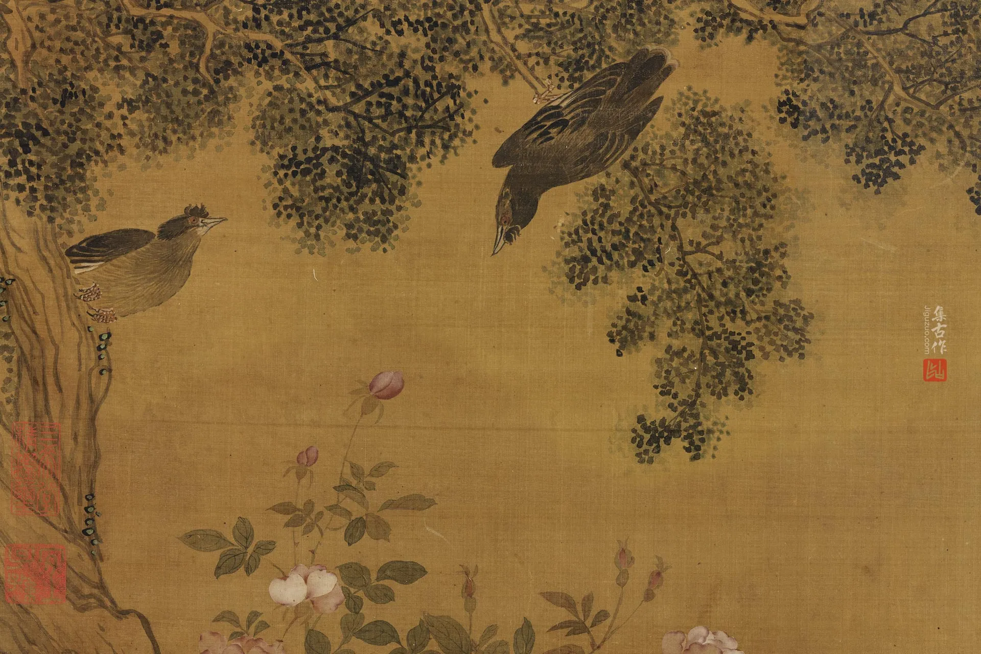 周之冕《画衢歌介寿图》局部 (2)