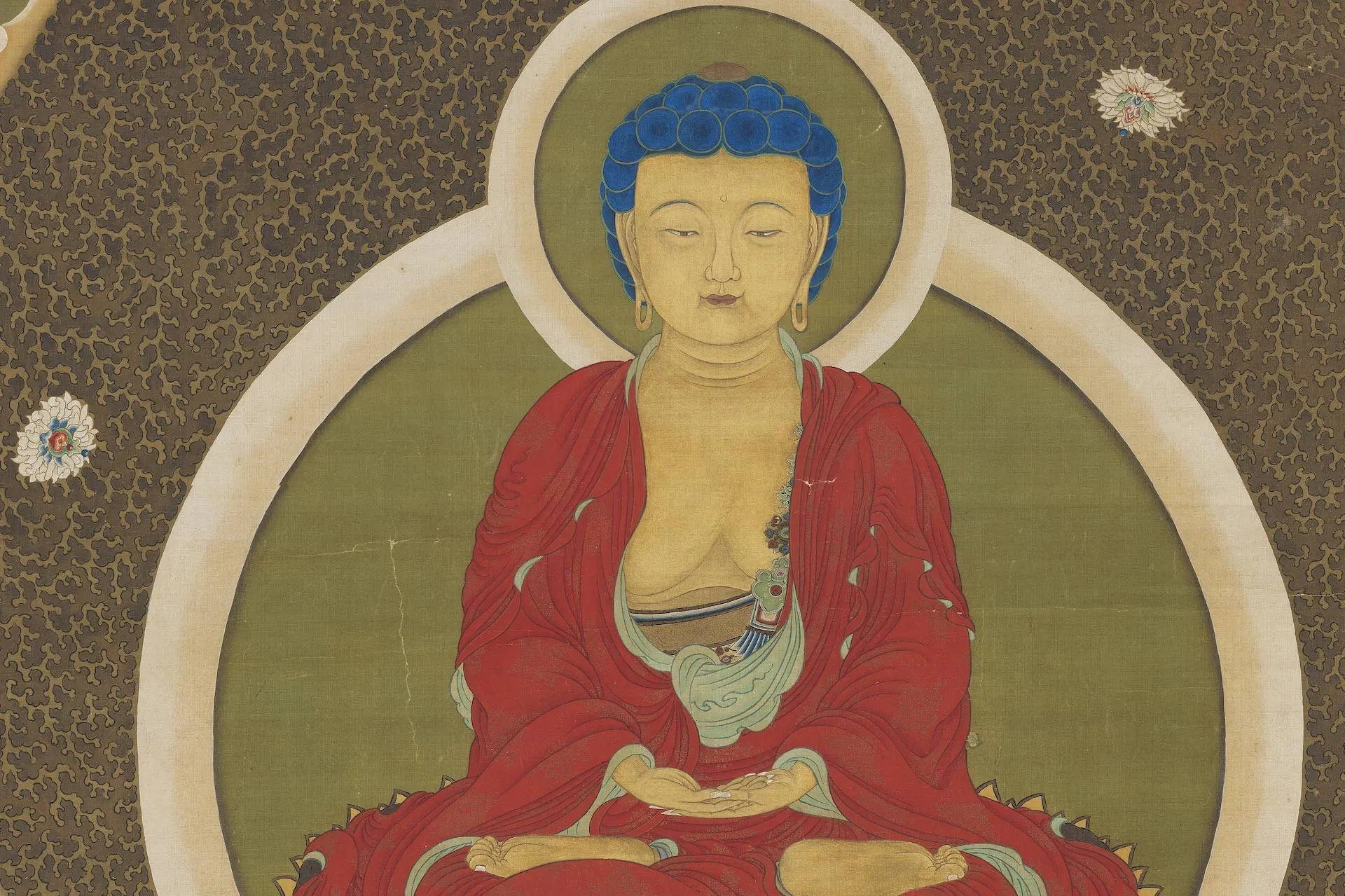 郑重佛像画《画释迦牟尼佛》局部 (2)