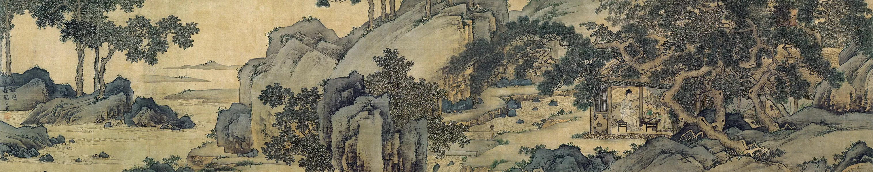 周臣山水画《辟纑图》卷