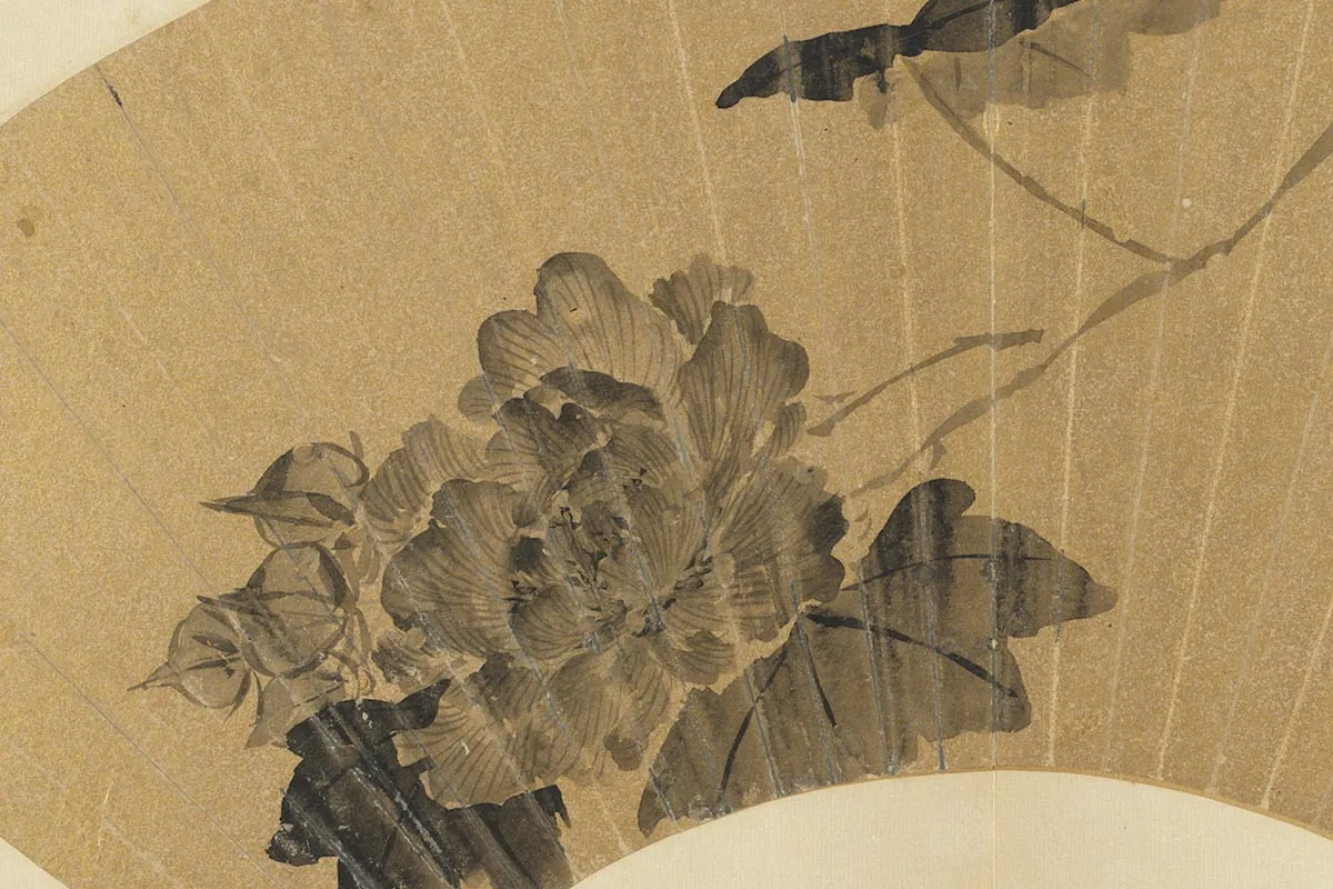 明周之冕画花鸟扇面集局部 (8)