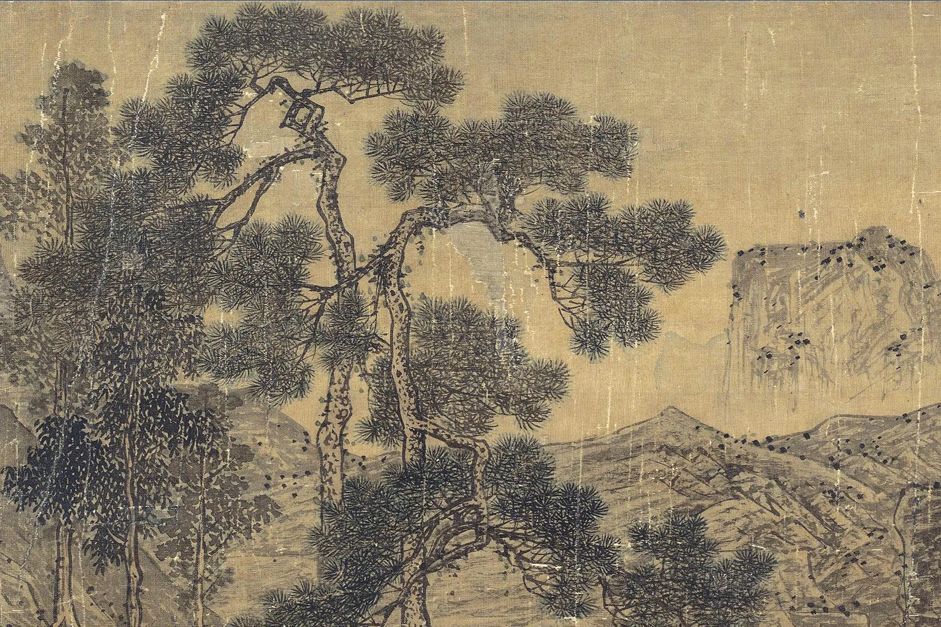 周臣山水画《白潭图》局部 (3)