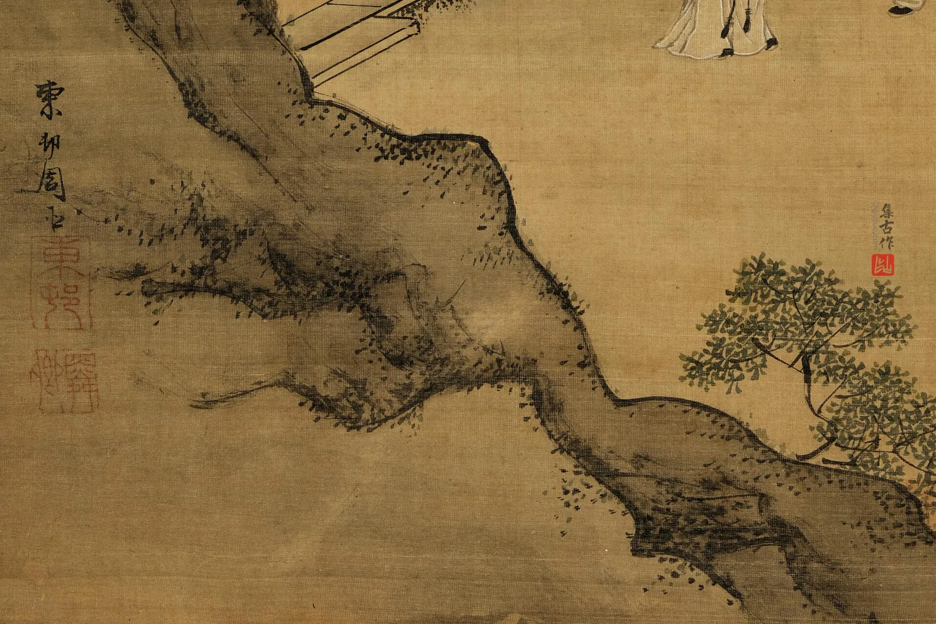 周臣《画闲看儿童捉柳花句意图》局部 (6)