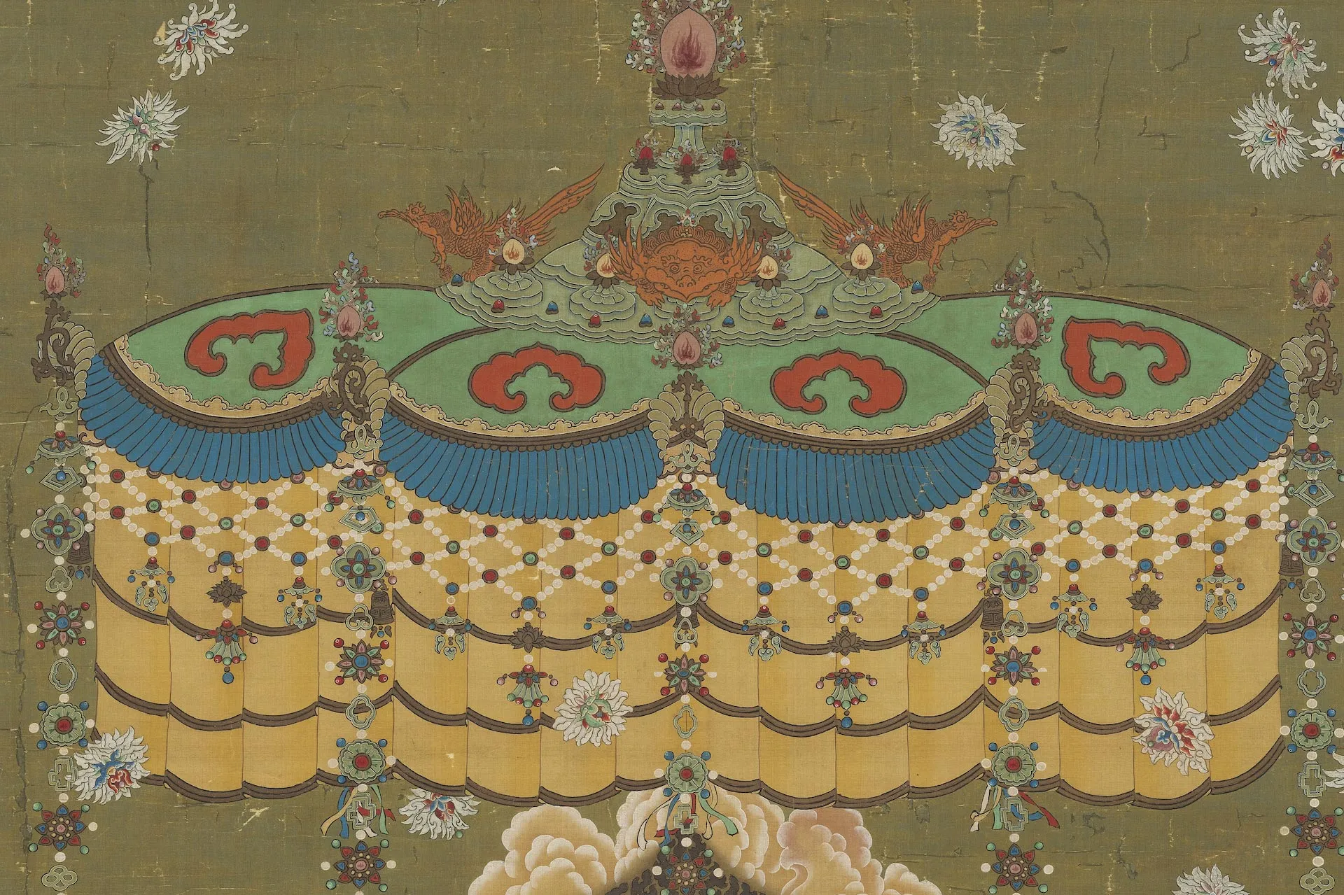 郑重佛像画《画释迦牟尼佛》局部 (1)
