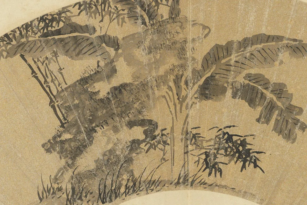 明周之冕画花鸟扇面集局部 (7)
