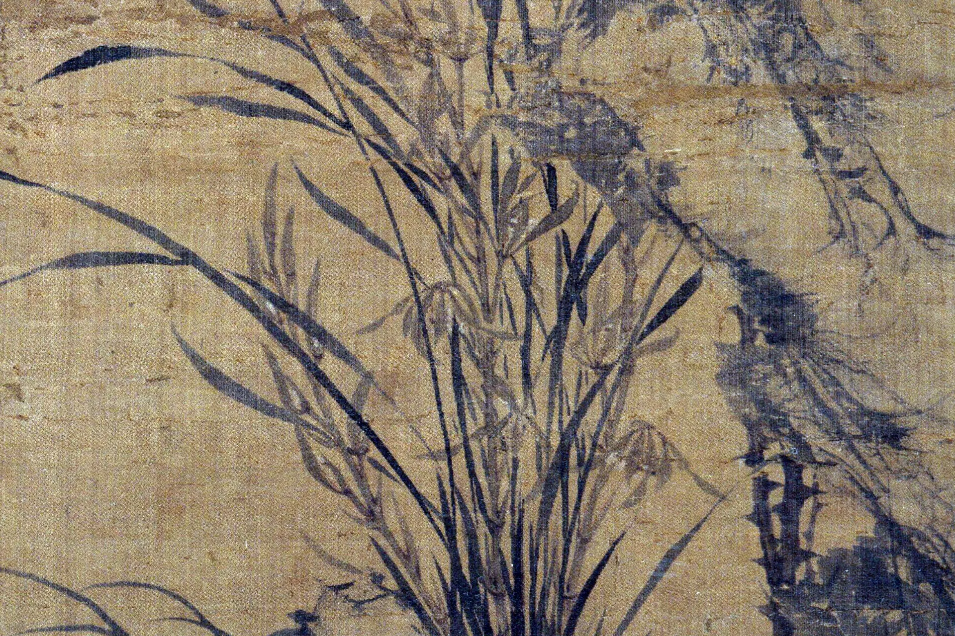释明雪窗(释普明)《兰竹图四联屏》局部 (5)