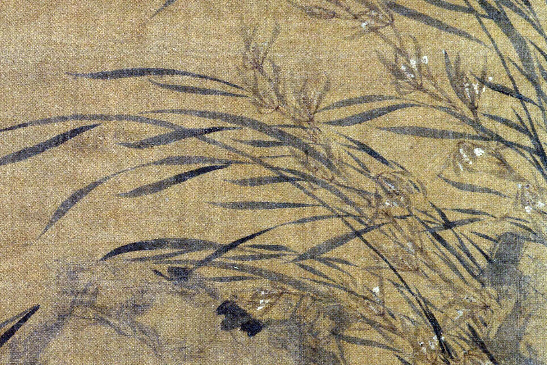 释明雪窗(释普明)《兰竹图四联屏》局部 (8)