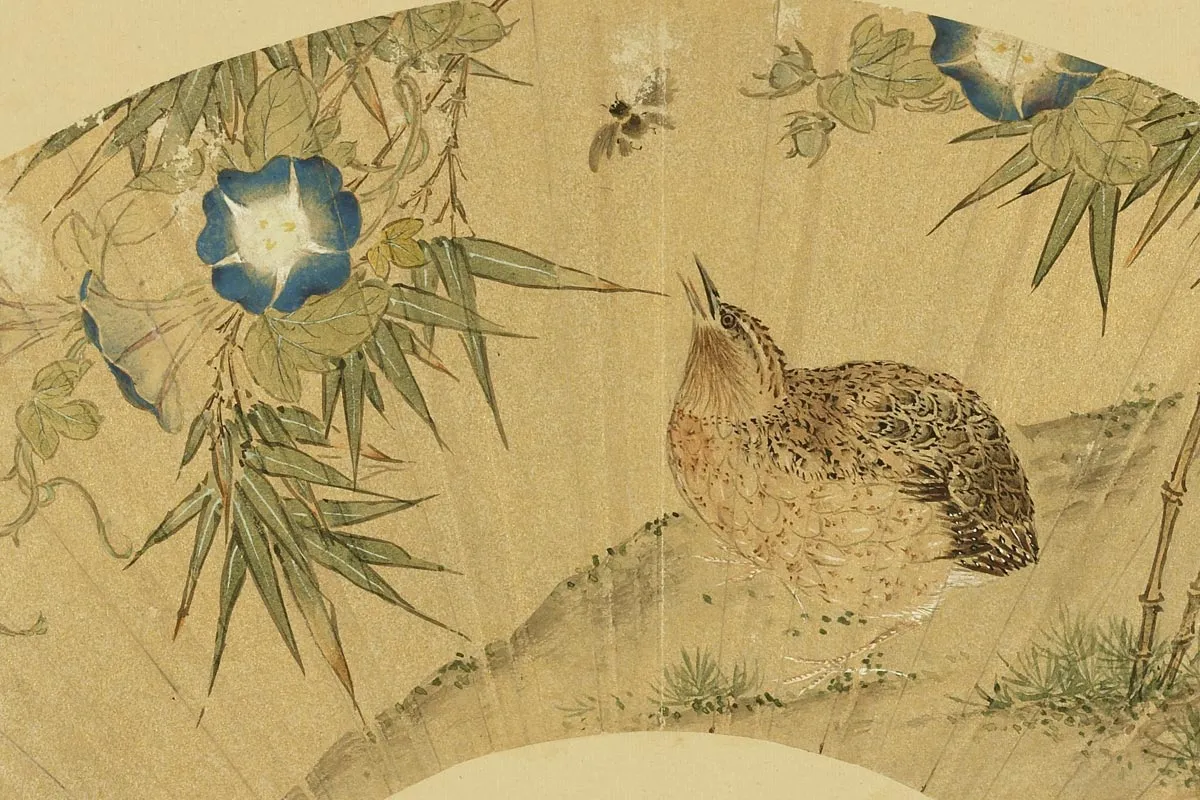明周之冕画花鸟扇面集局部 (15)