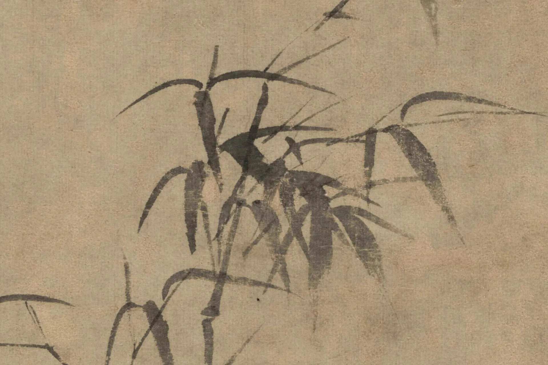 王绂《墨竹图》局部 (4)