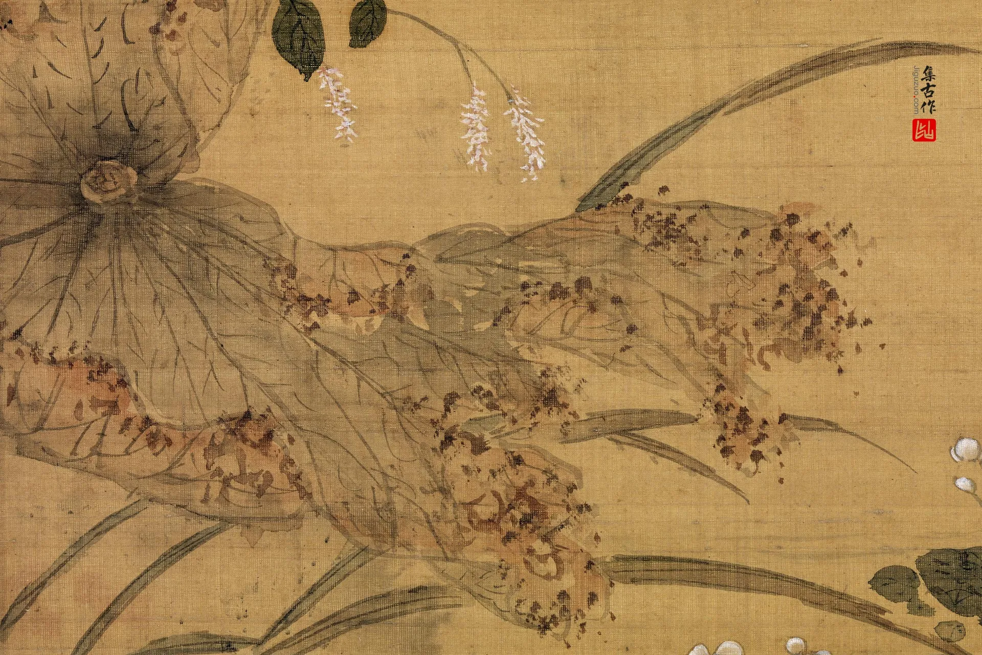 周之冕《画葡萄松鼠图》局部 (3)