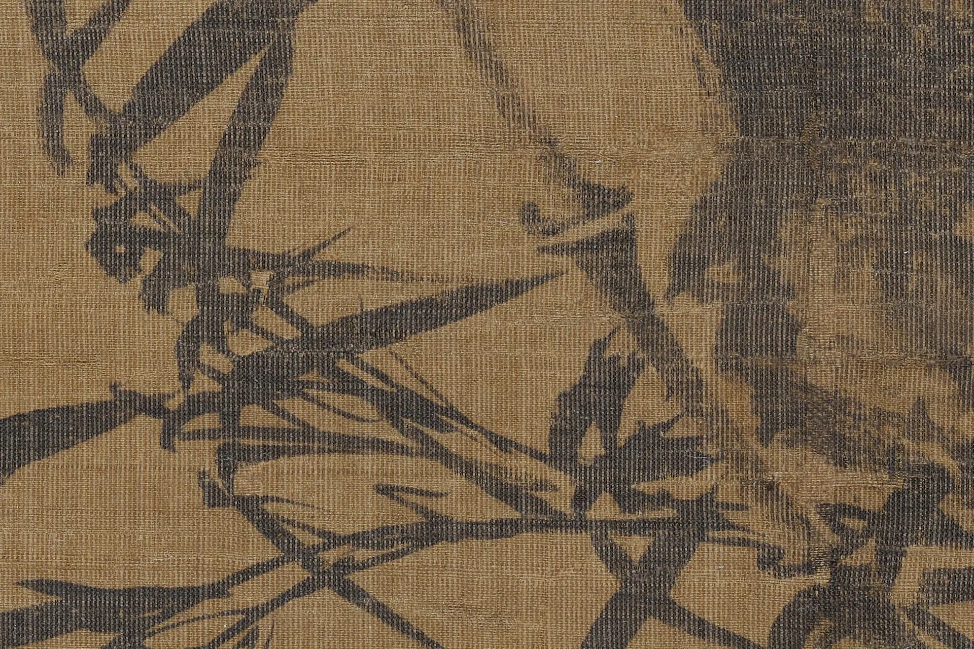 释明雪窗(释普明)水墨画《风竹图》局部 (6)
