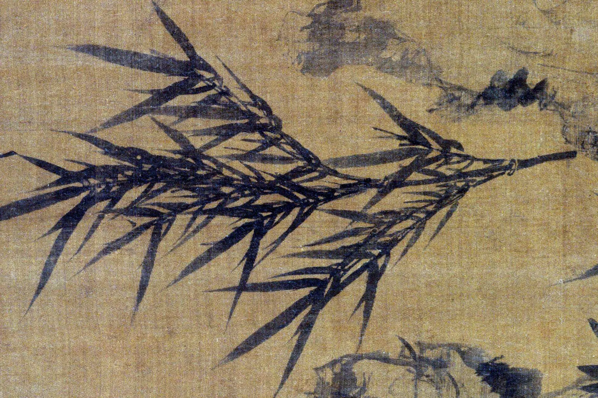 释明雪窗(释普明)《兰竹图四联屏》局部 (7)