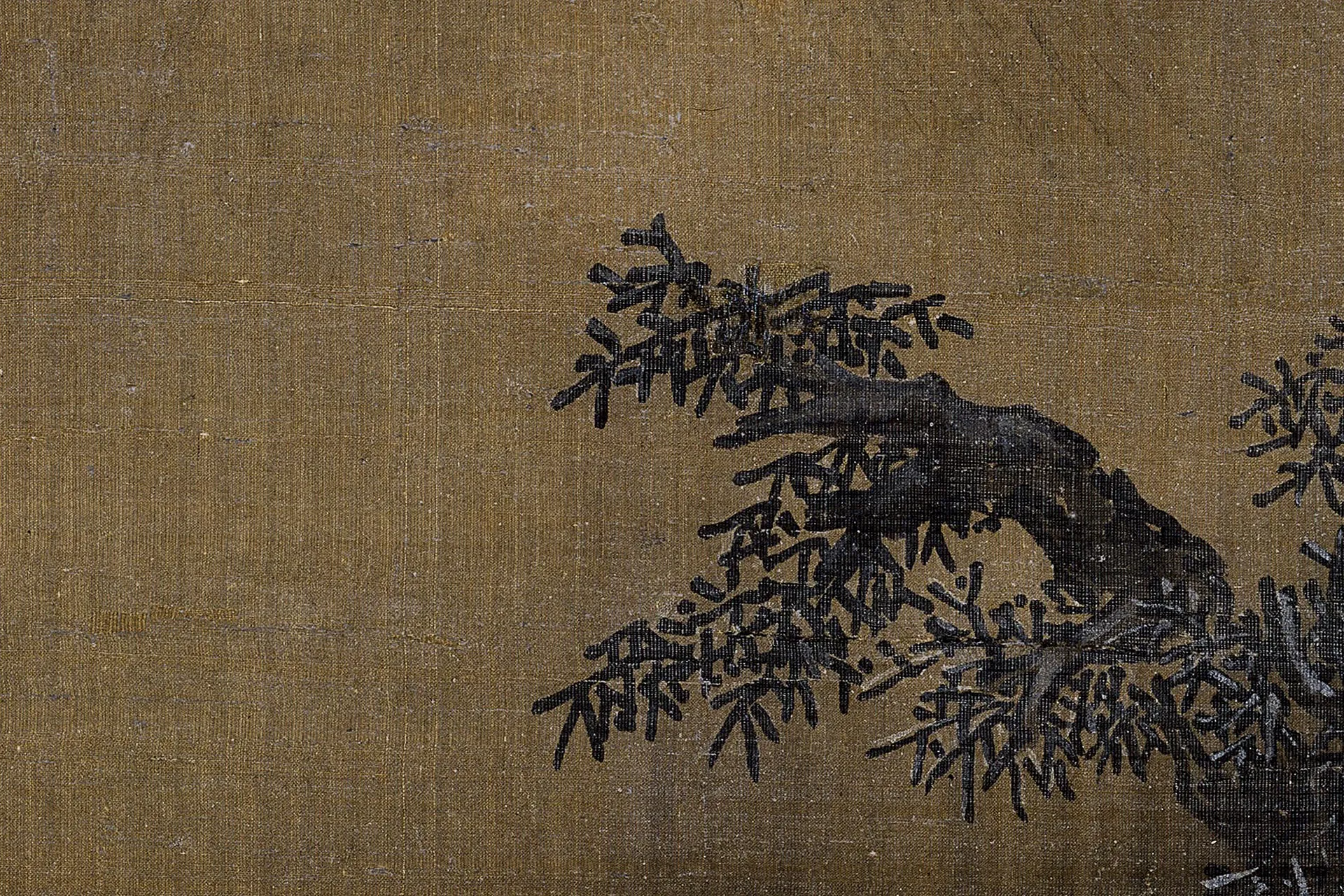 梁楷雪景山水图高清局部 (4)