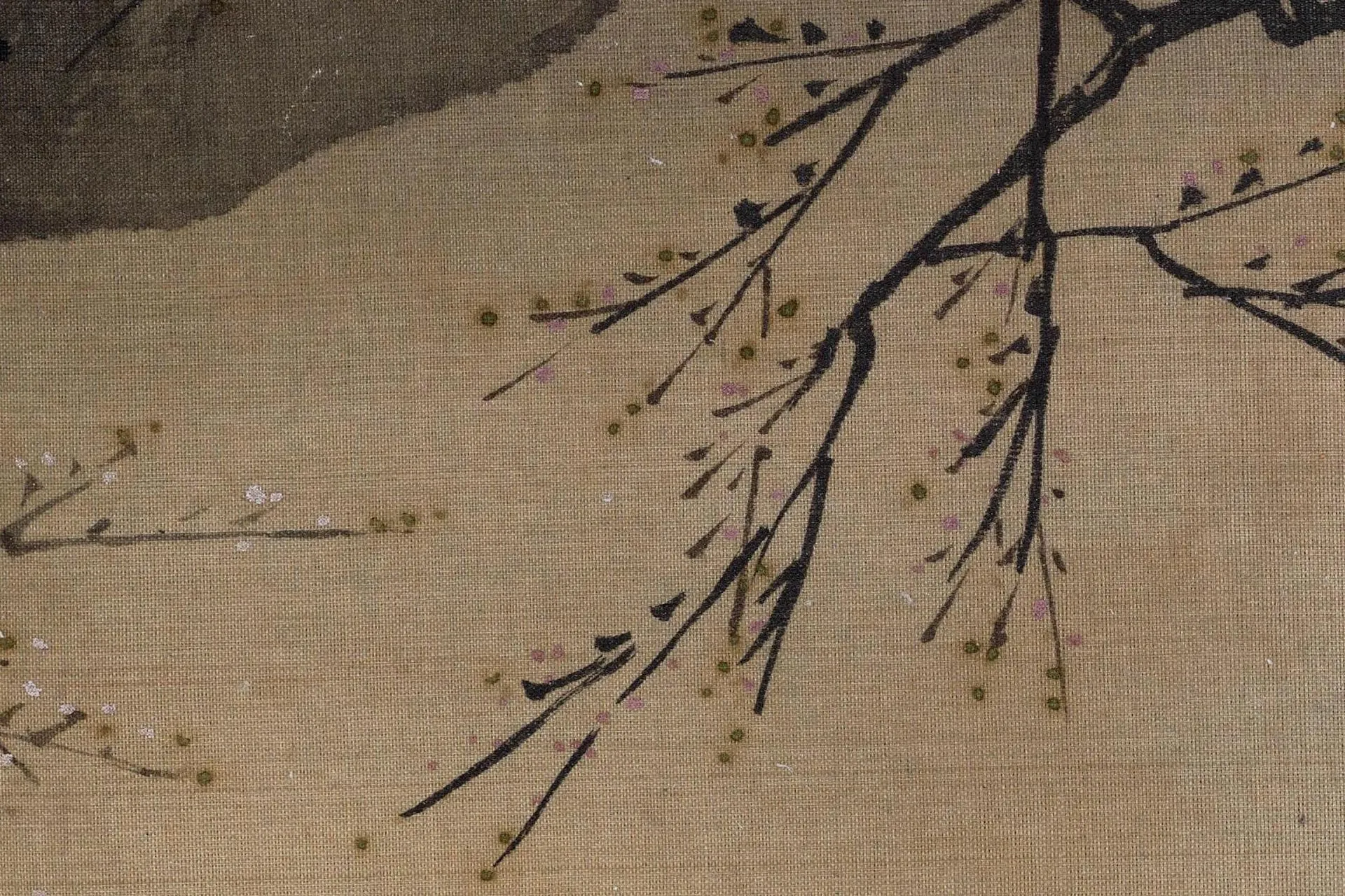 南宋马远-《梅石溪凫图》高清大图局部-(5)