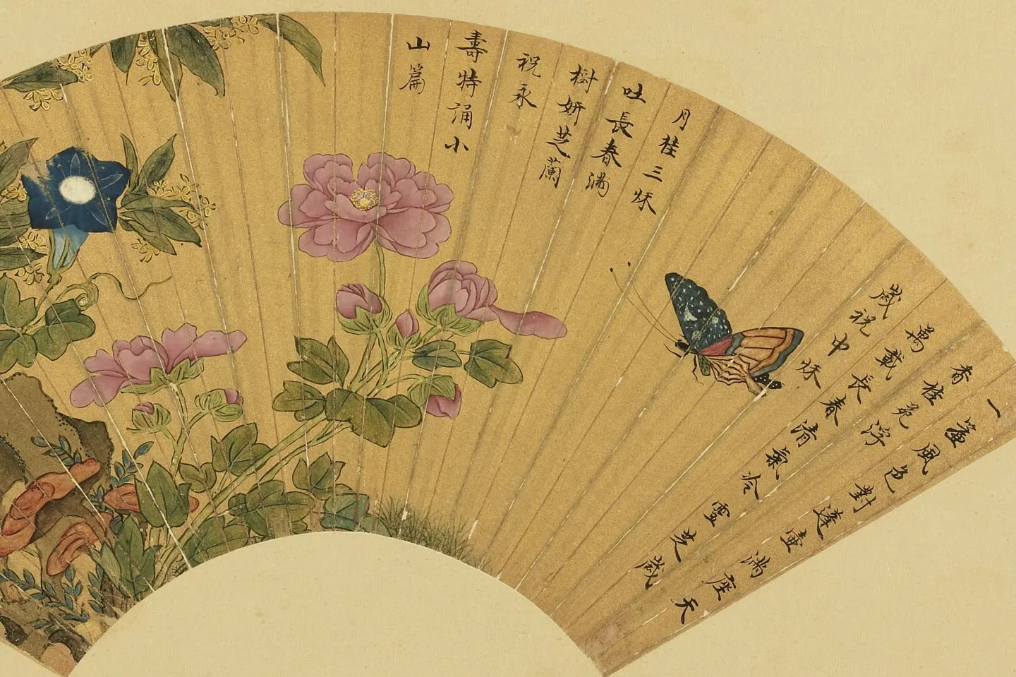 王谷祥花卉扇面画局部 (10)