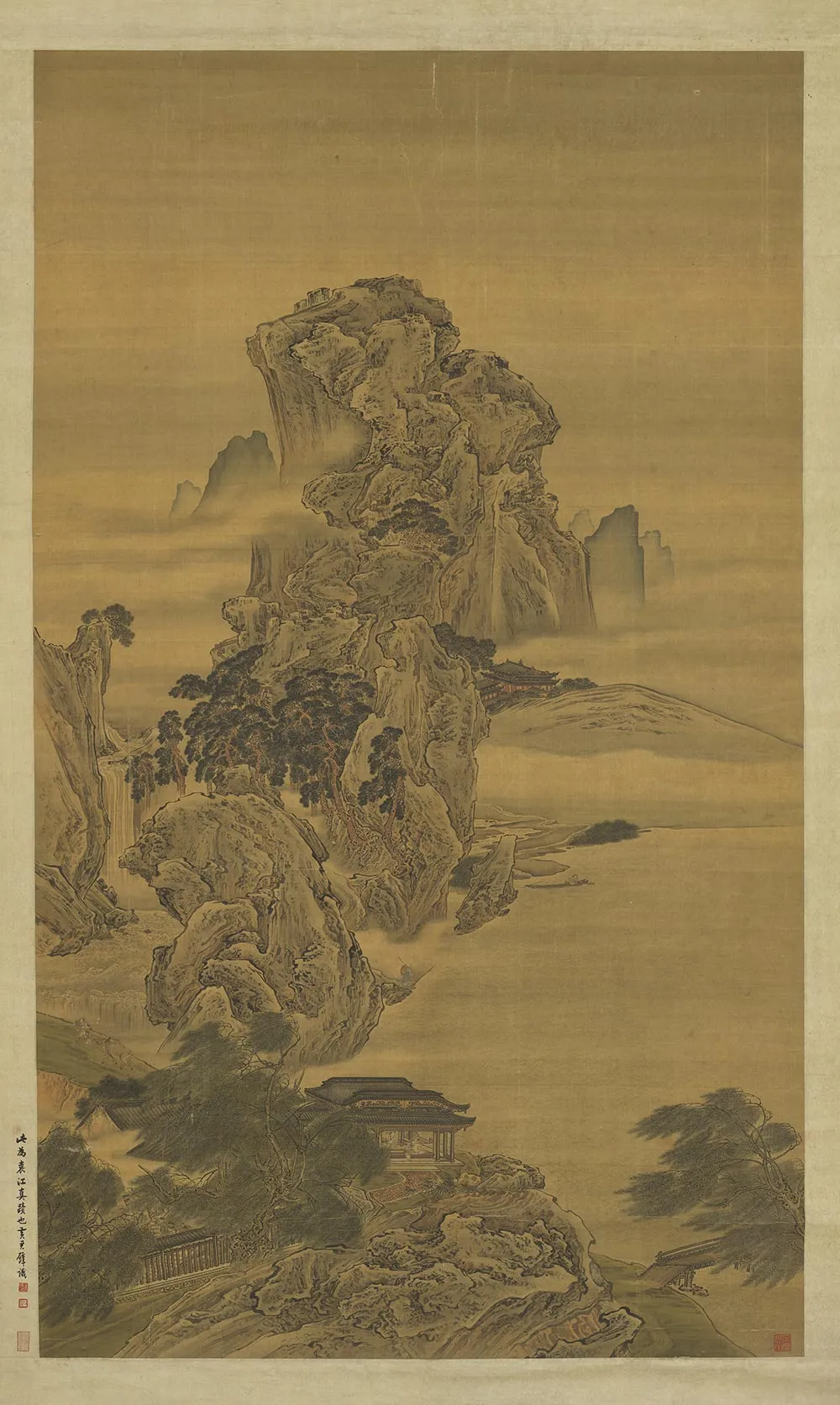 袁江山水画轴