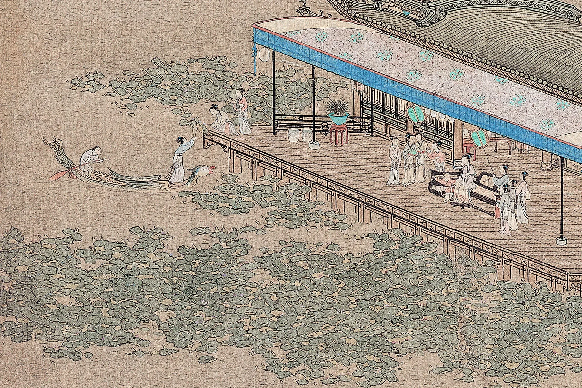 袁江《阿房宫图》通景屏局部图 (13)