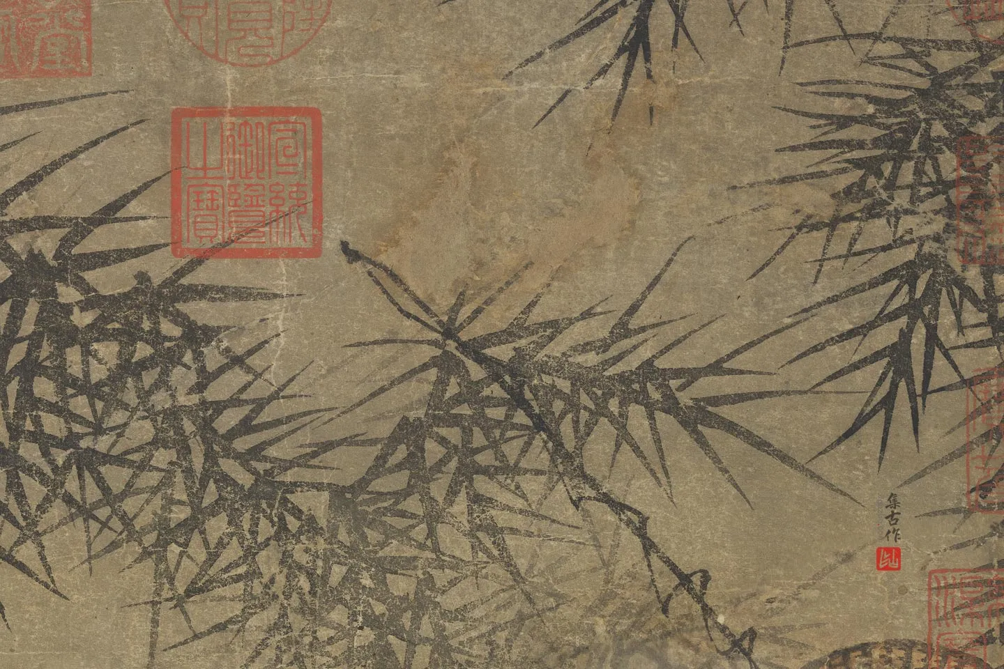 马远山水人物《画秋江渔隐图》局部 (3)