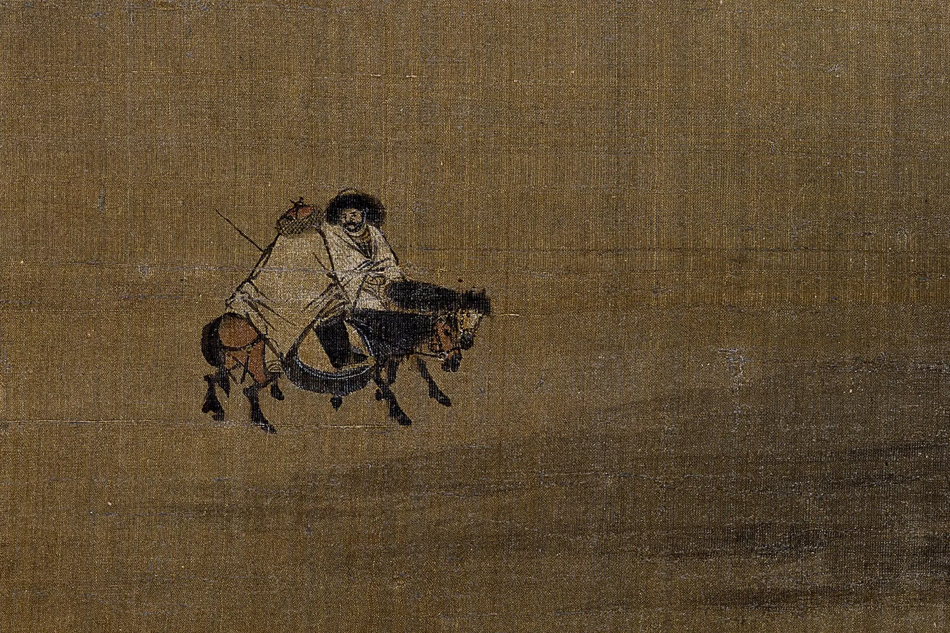 梁楷雪景山水图高清局部 (1)