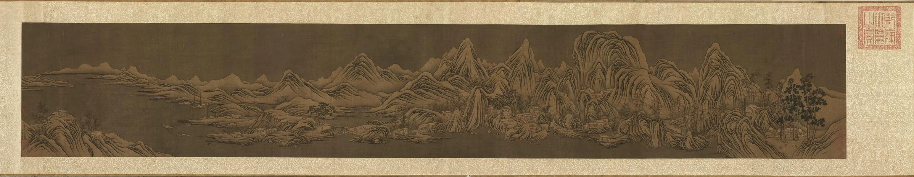 燕文贵《摹王摩诘江干雪霁图》卷