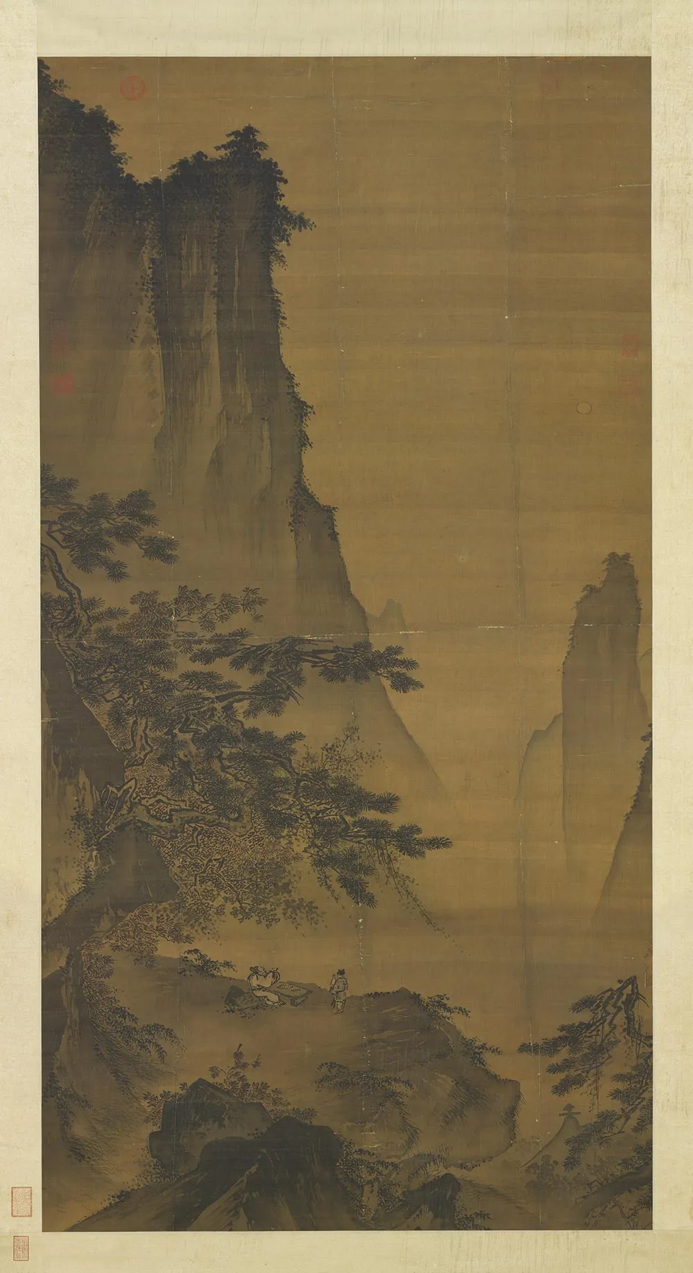 传马远《对月图》轴