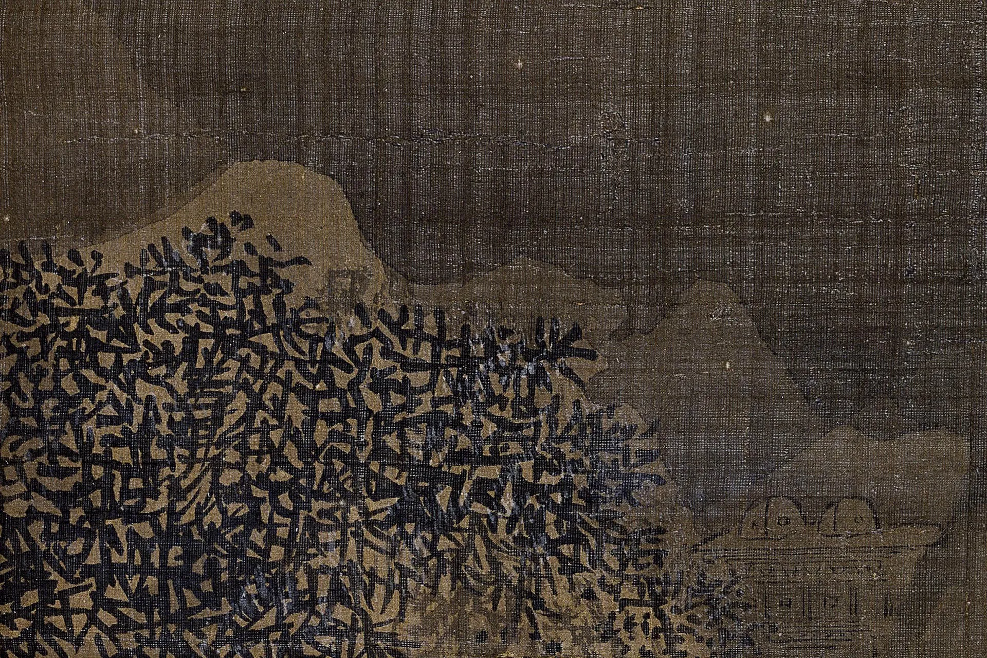 梁楷雪景山水图高清局部 (6)
