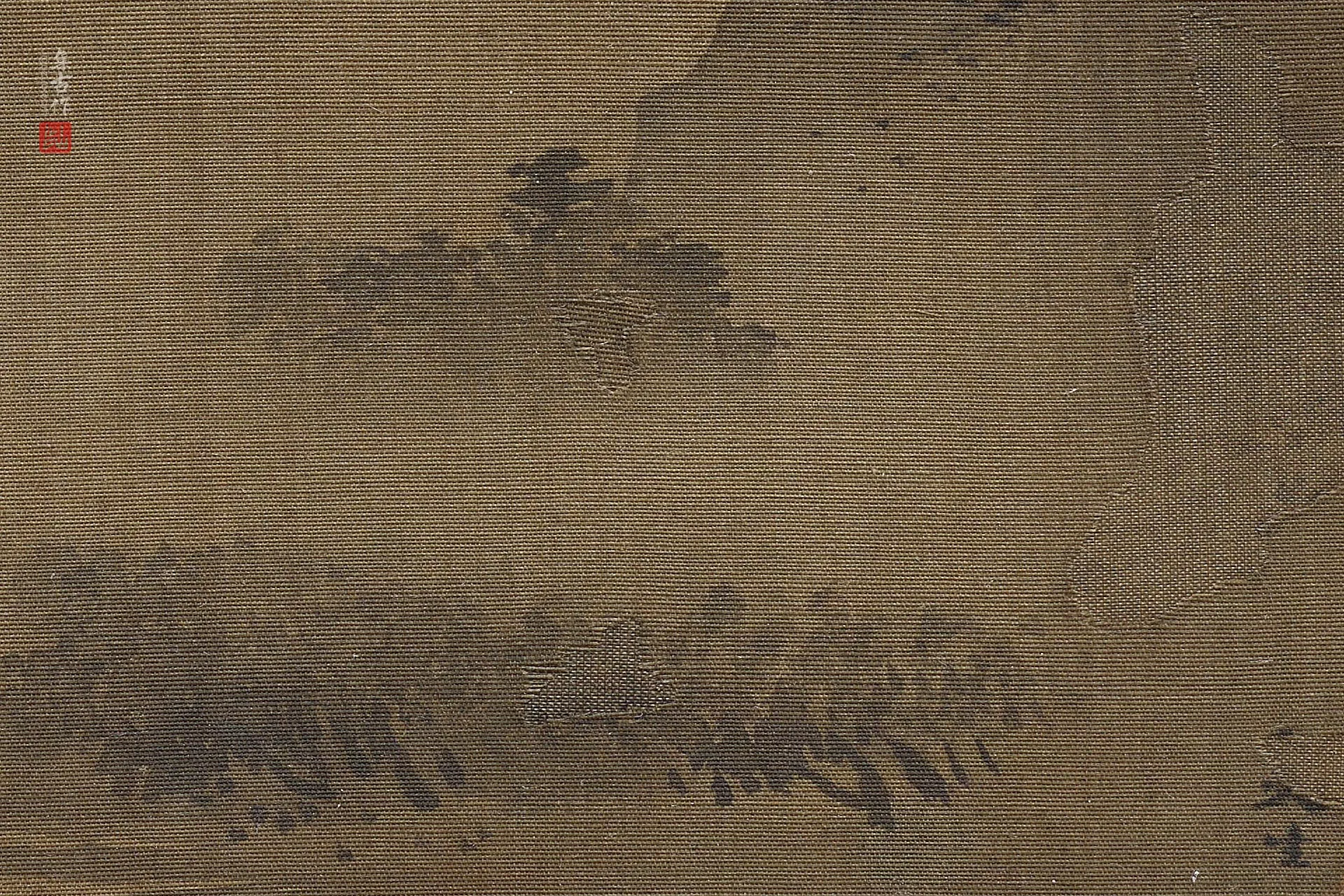 夏森《烟江帆影图》高清大图局部 (3)