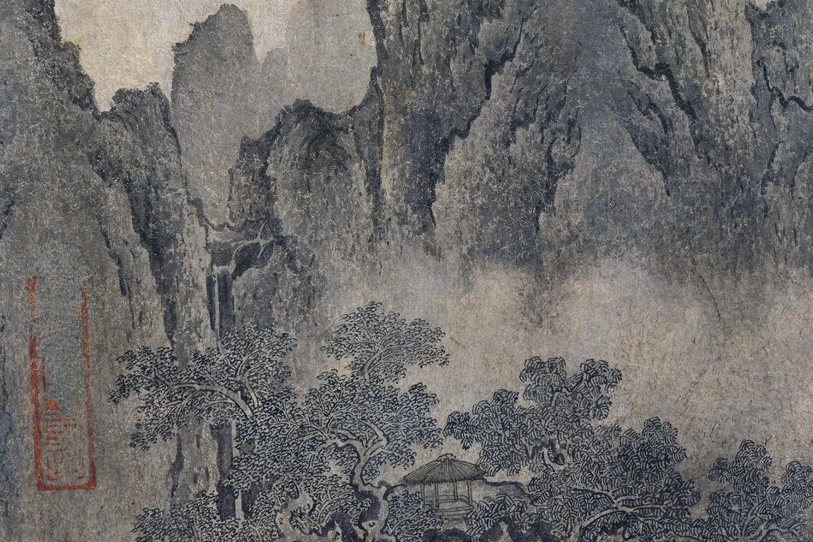 传燕文贵《溪山图卷》局部 (5)