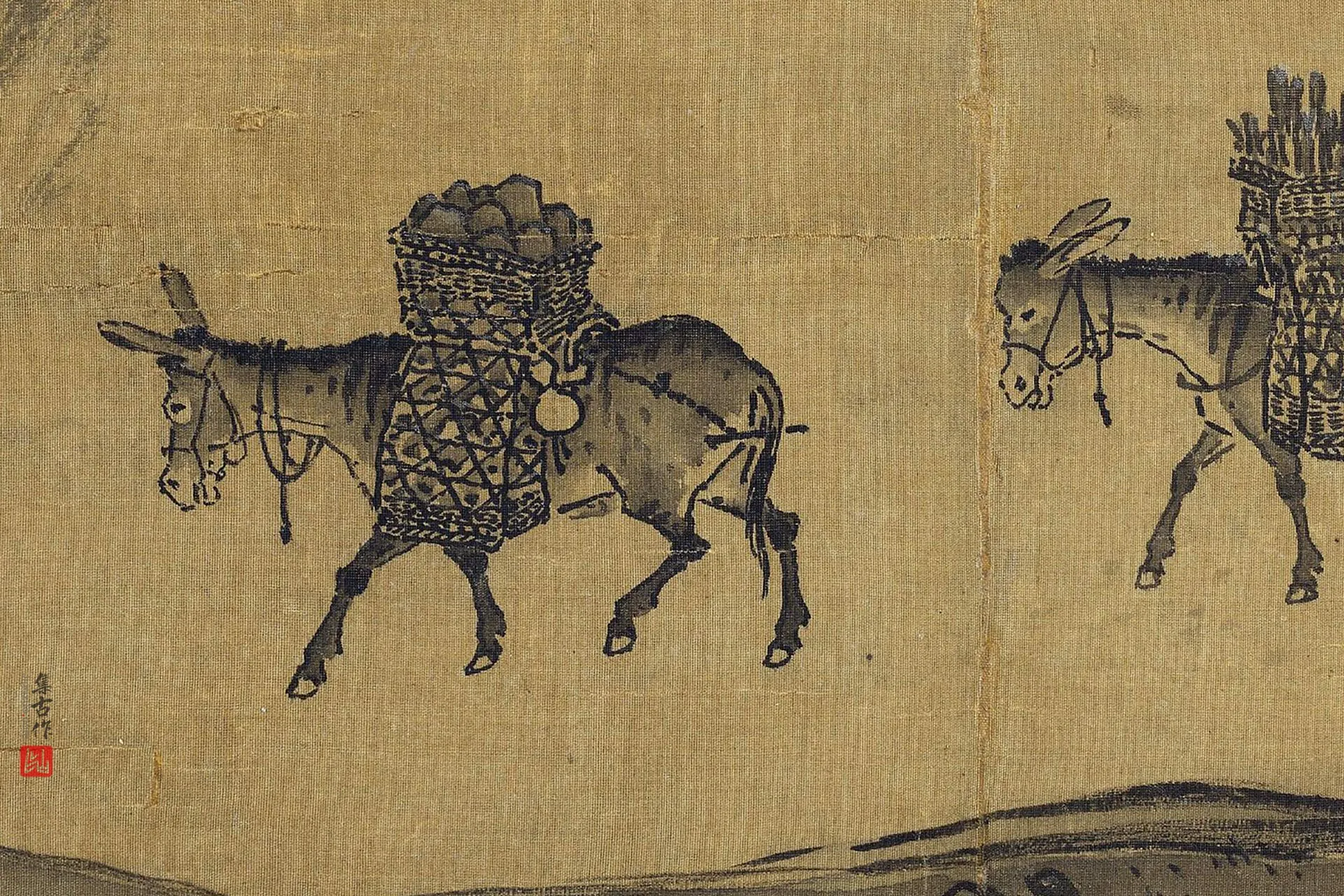 马远《晓雪山行图》局部 (2)