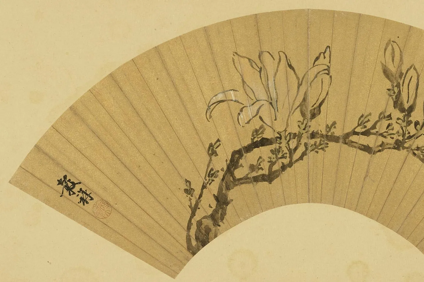 王谷祥花卉扇面画局部 (9)