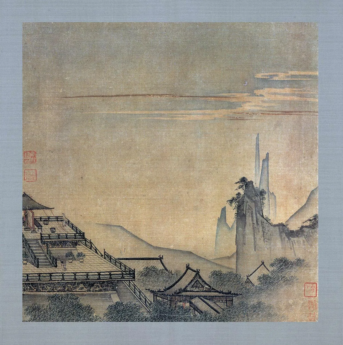 传马远《雕台望云图》