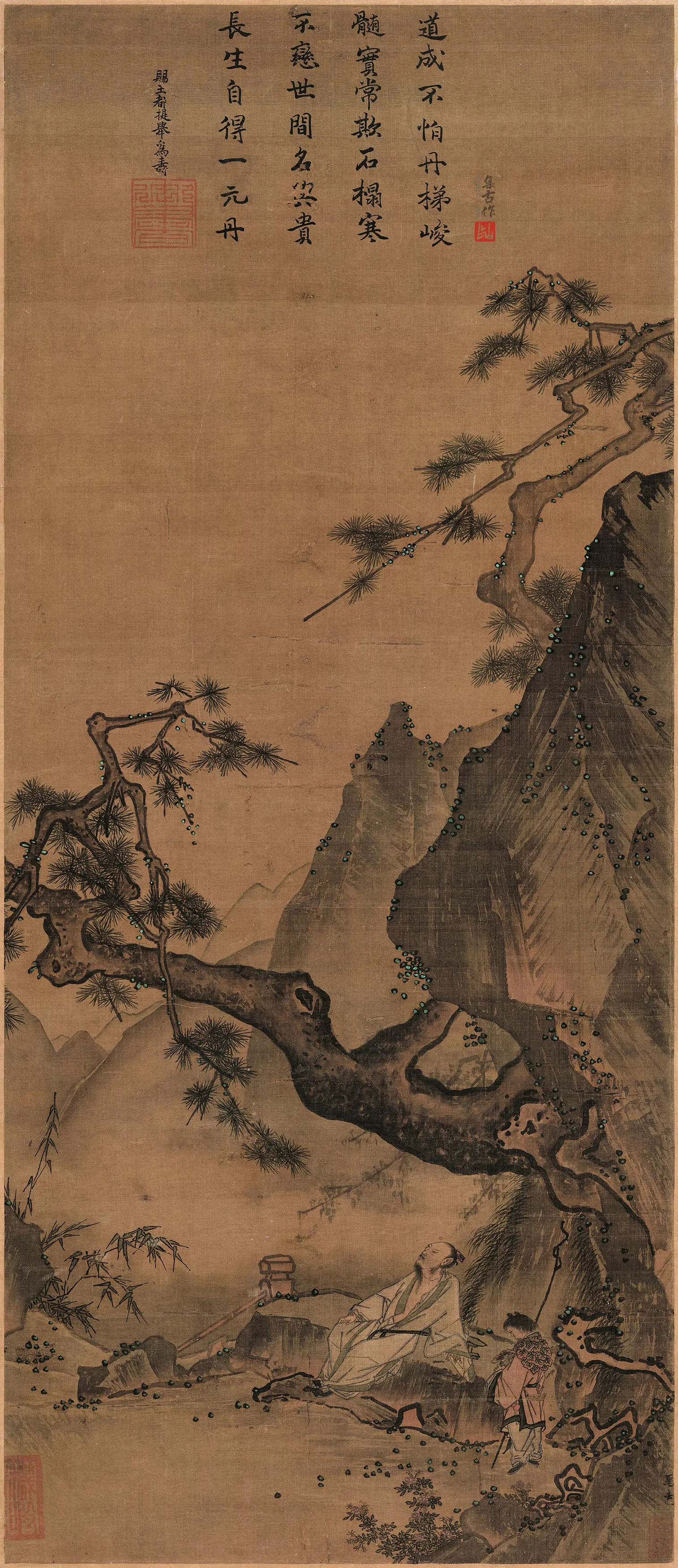 马远《松寿图》轴