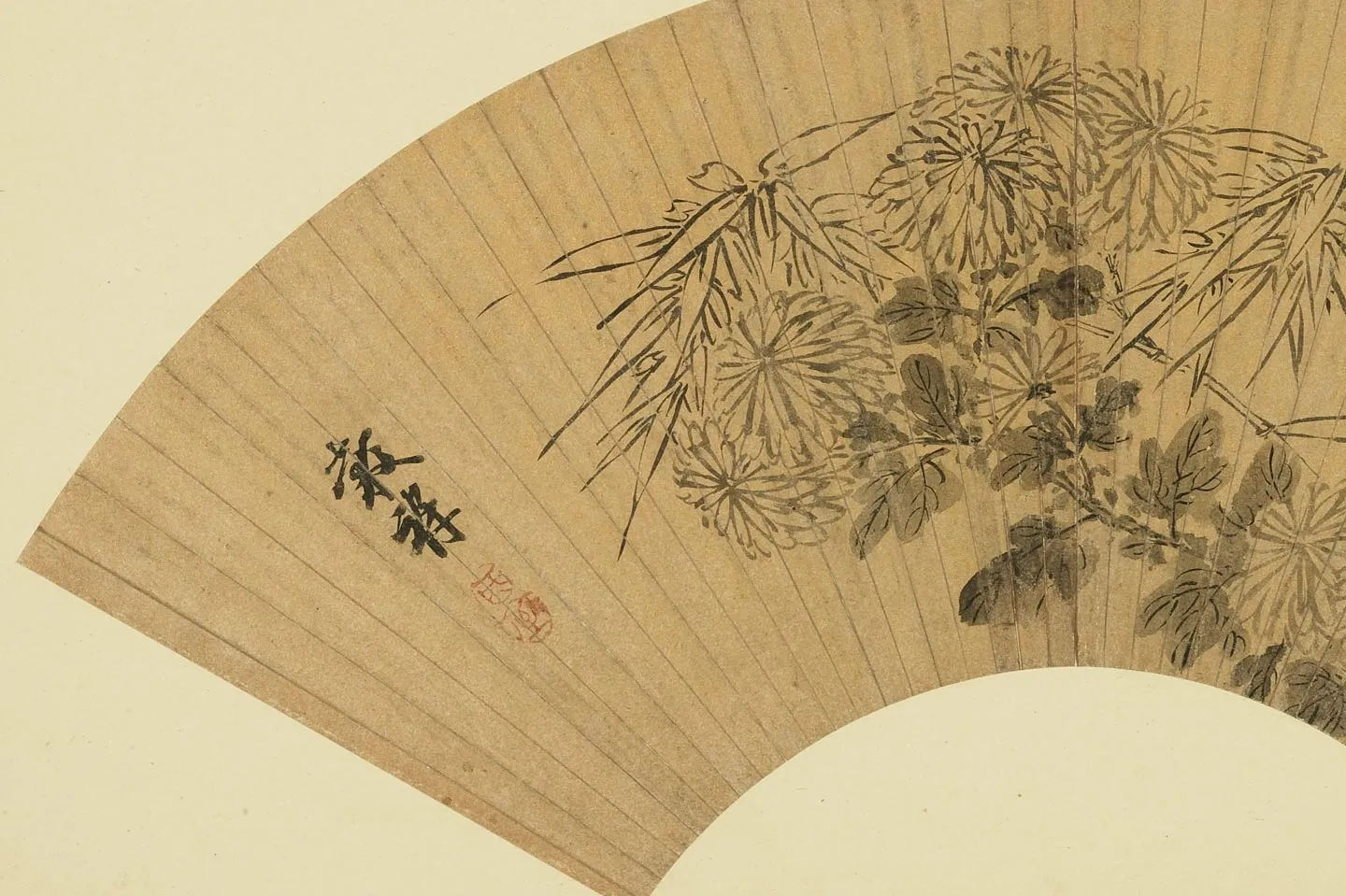 王谷祥花卉扇面画局部 (5)