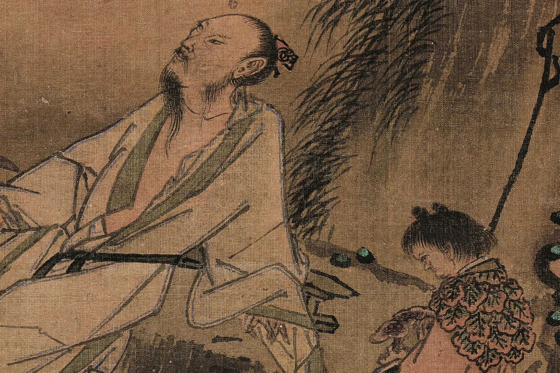 马远《松寿图》高清大图局部 (2)