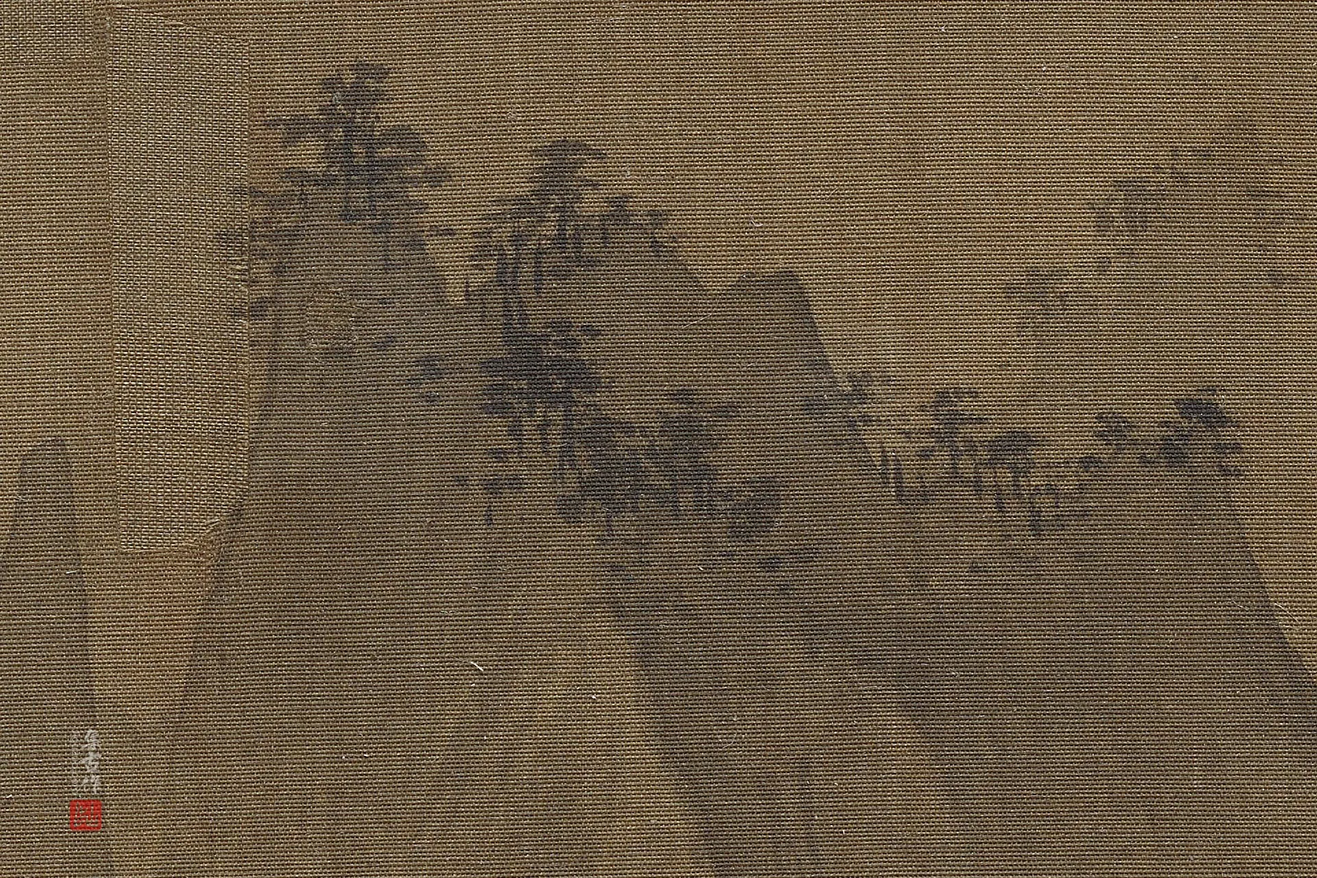夏森《烟江帆影图》高清大图局部 (5)