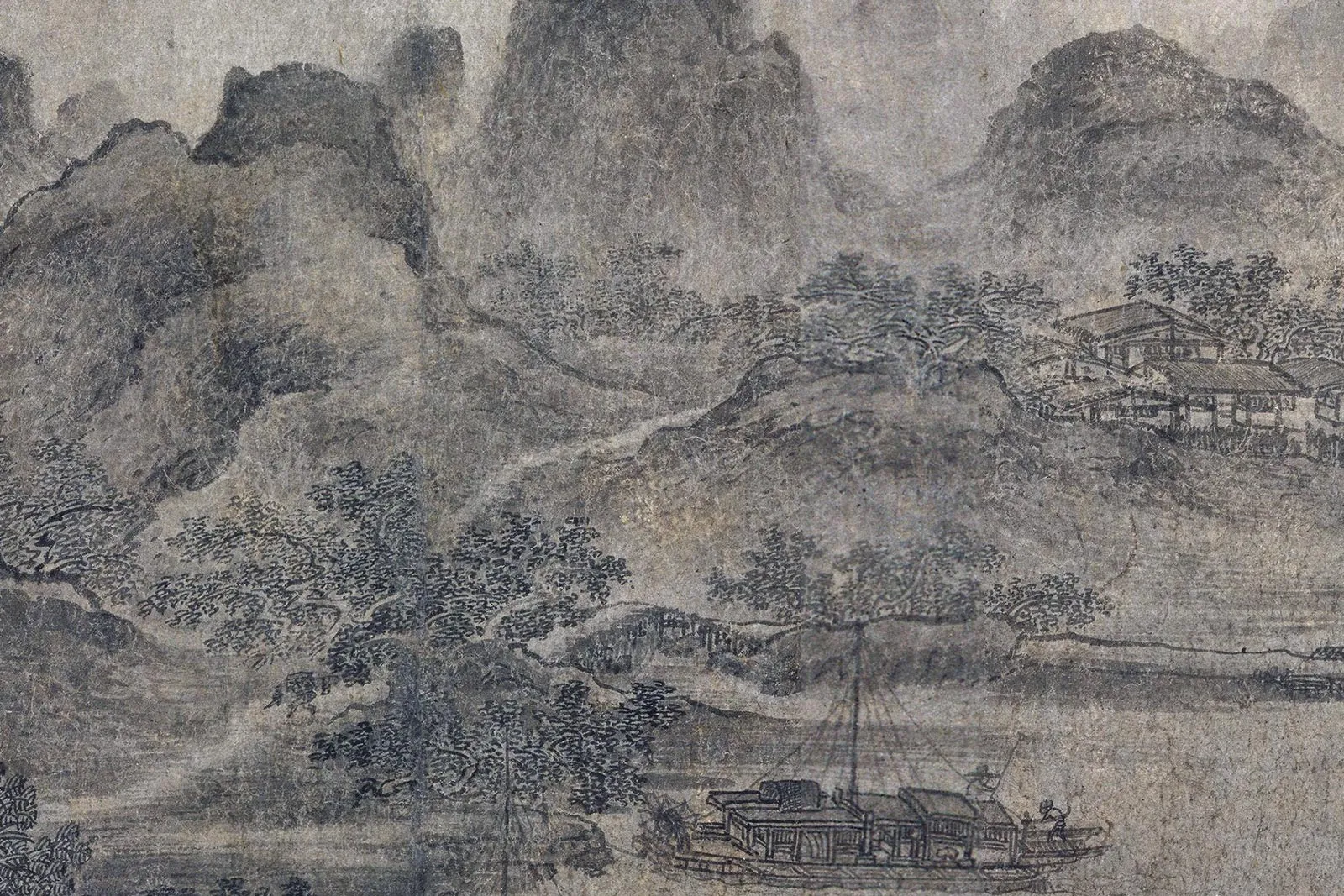 传燕文贵《溪山图卷》局部 (1)