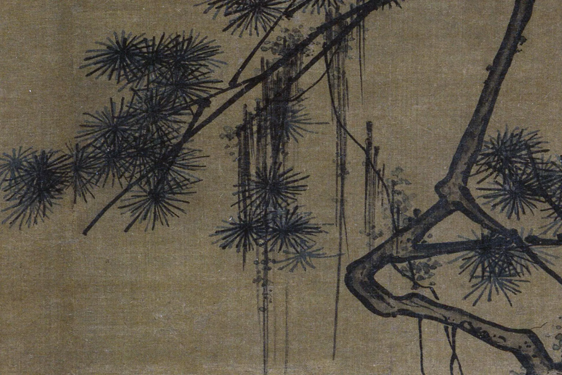 南宋山水人物画《山楼来凤图》局部 (5)