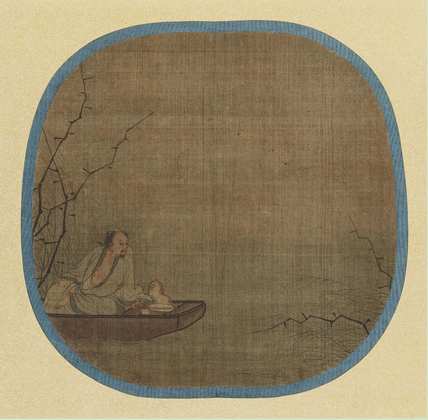 传马远山水人物《舟人形图》