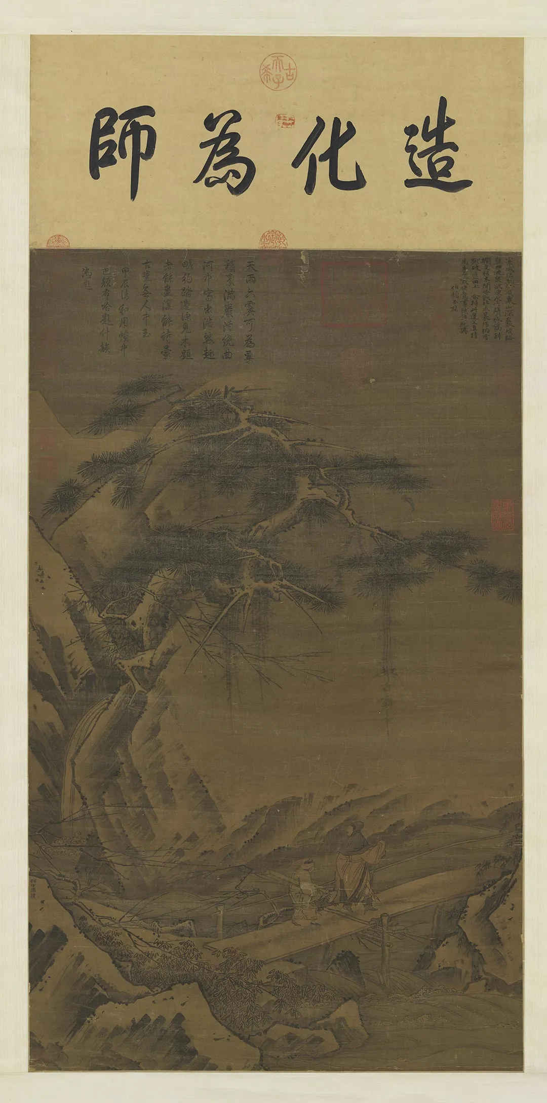 马远山水画《板桥踏雪图》