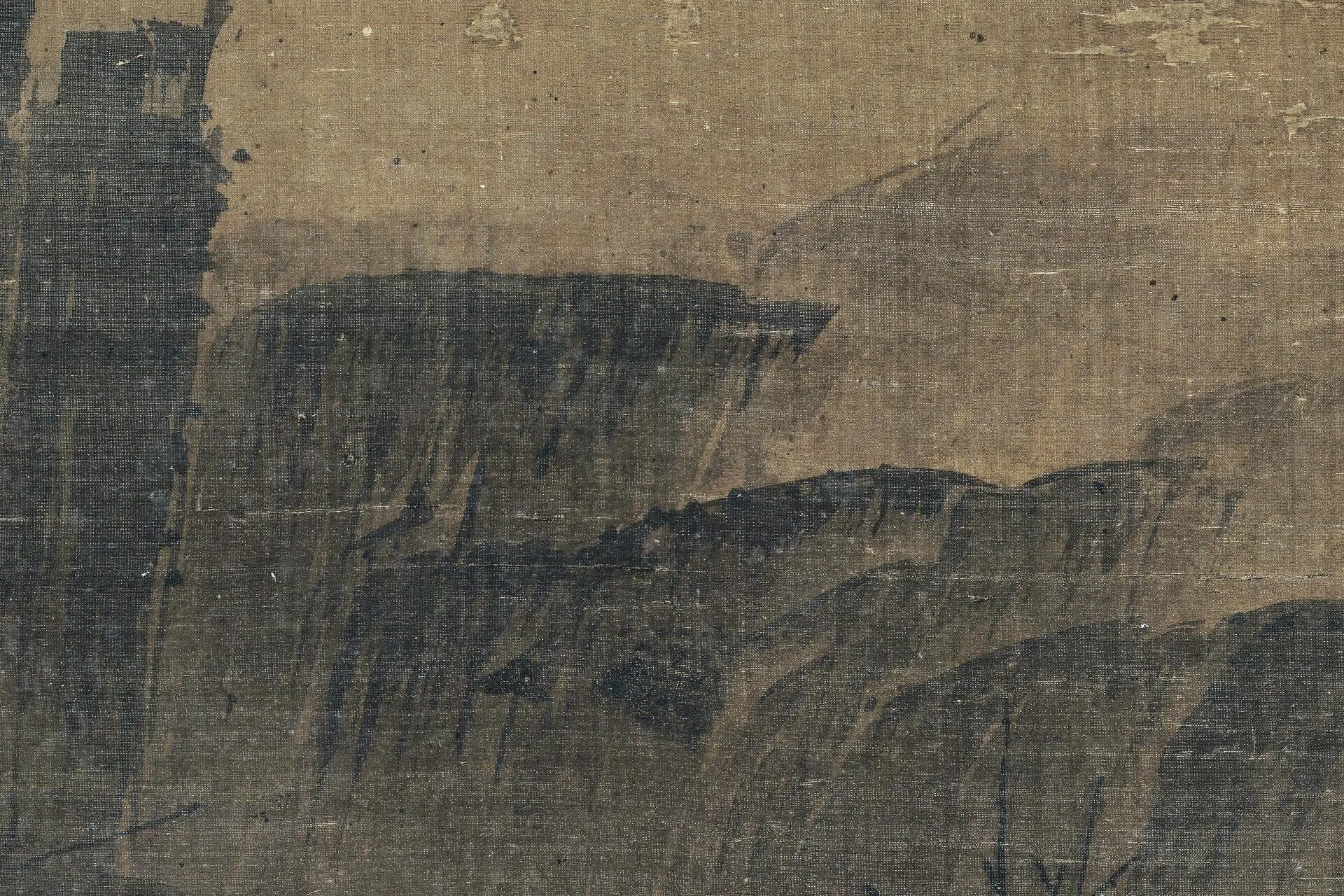 传马远山水《松下探梅图》高清大图局部 (3)
