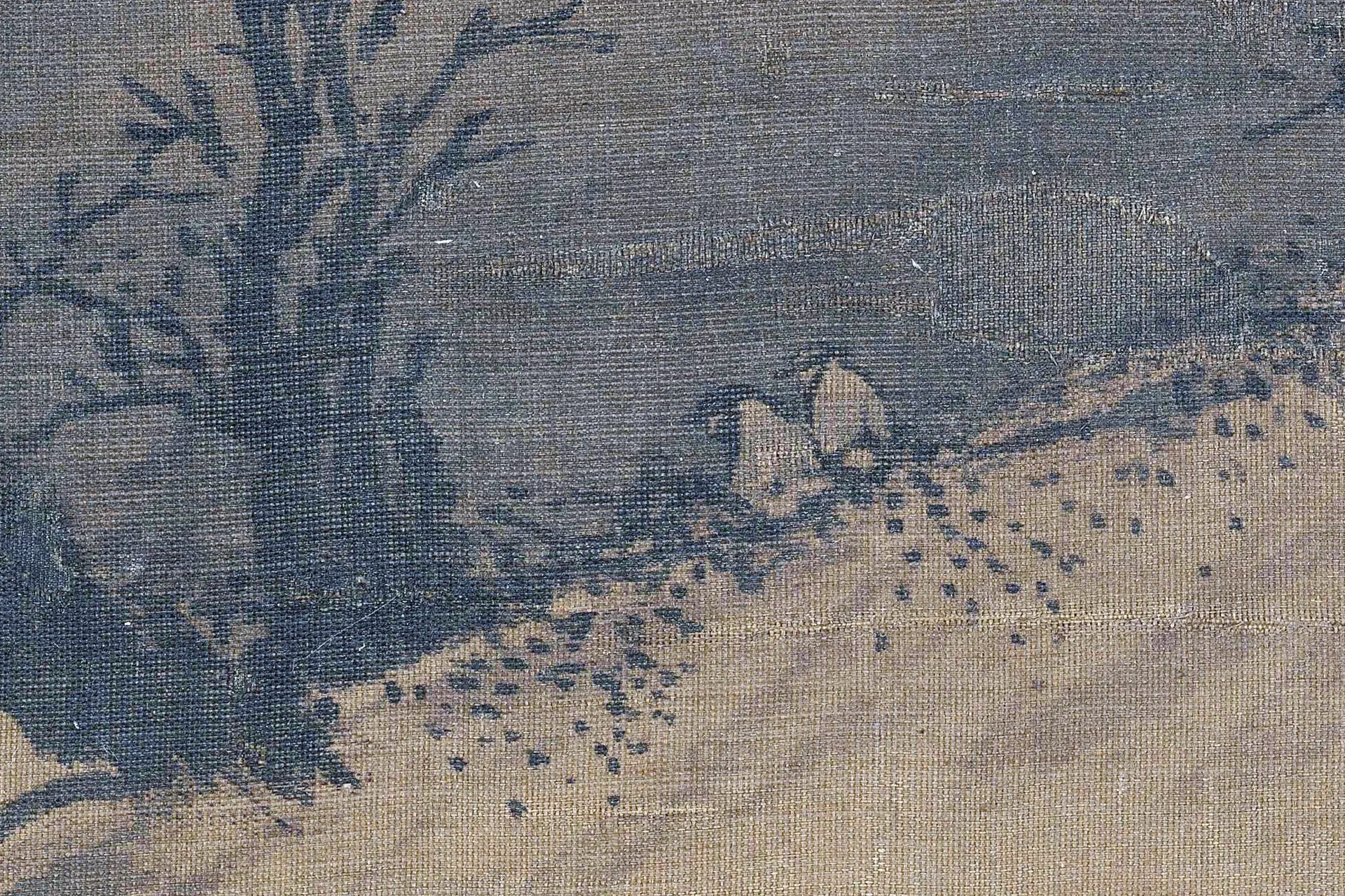 传梁楷山水《雪栈行骑图》高清局部 (2)