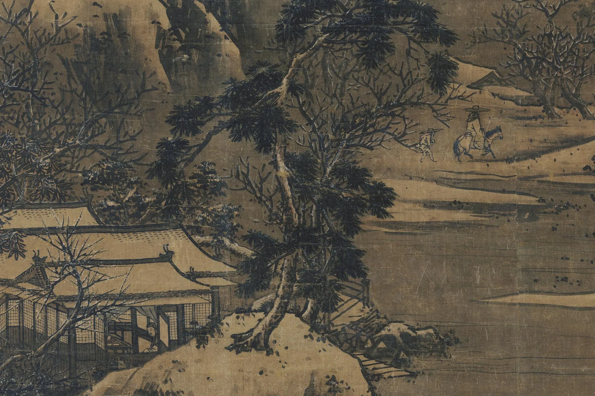 传马远画雪景图轴局部 (2)